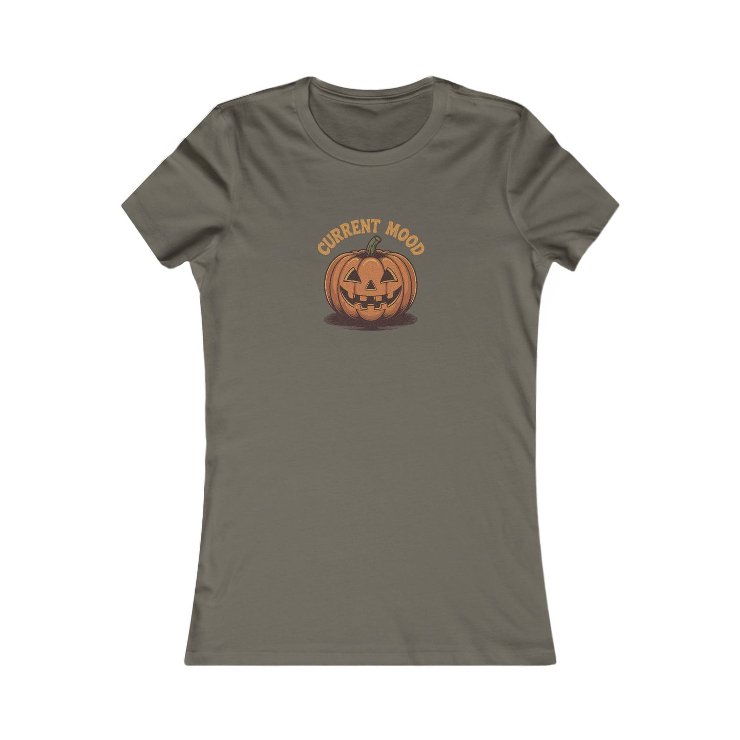 Current Mood (Vintage Jack) — Retro Halloween Women's Tee (Dark)