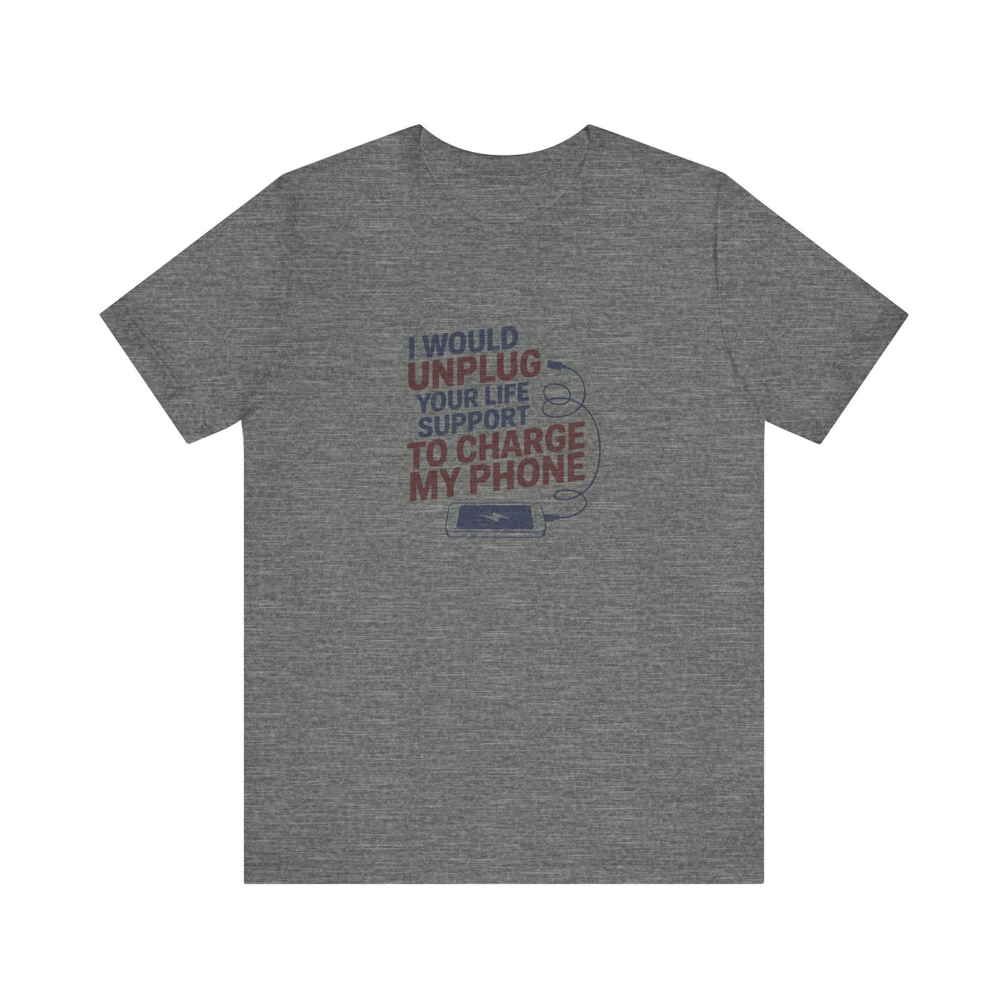 Your Life Support < Charging My Phone — Retro Tee (Light)