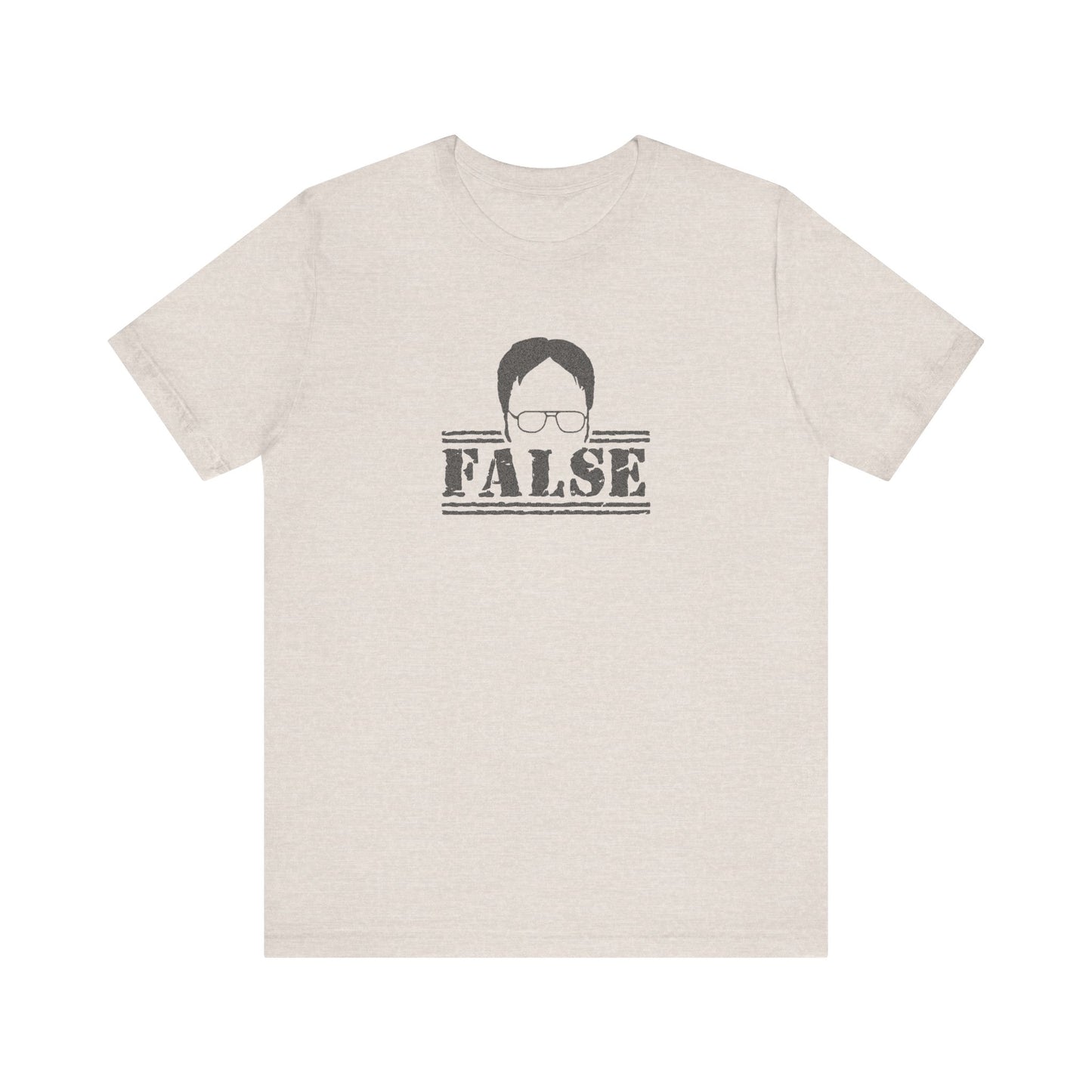 Dwight Schrute FALSE — The Office-Inspired Retro Tee (Light)