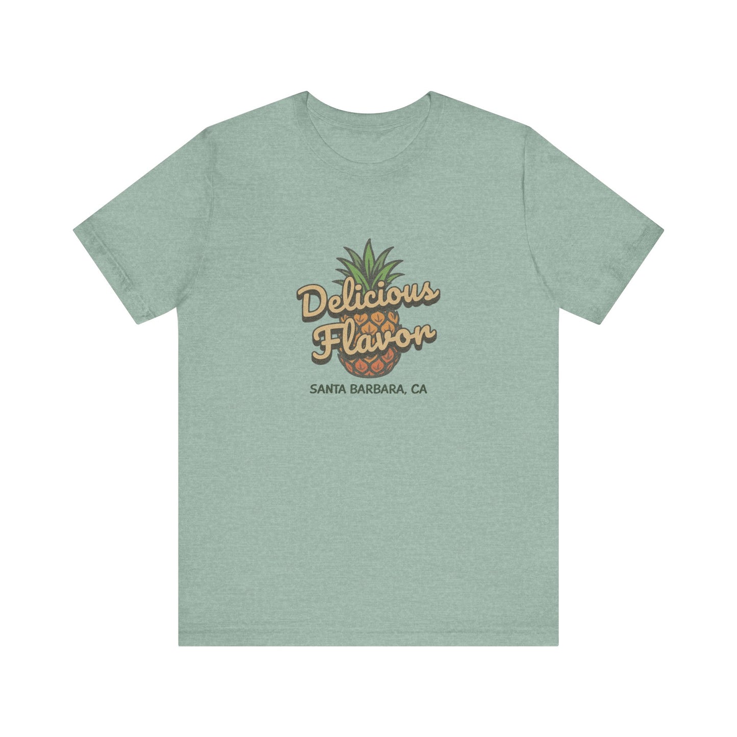 Delicious Flavor — Santa Barbara Pineapple Retro Tee (Light)