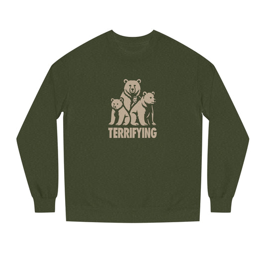 Bears Are Terrifying — Retro Silhouette Sweatshirt (Dark)