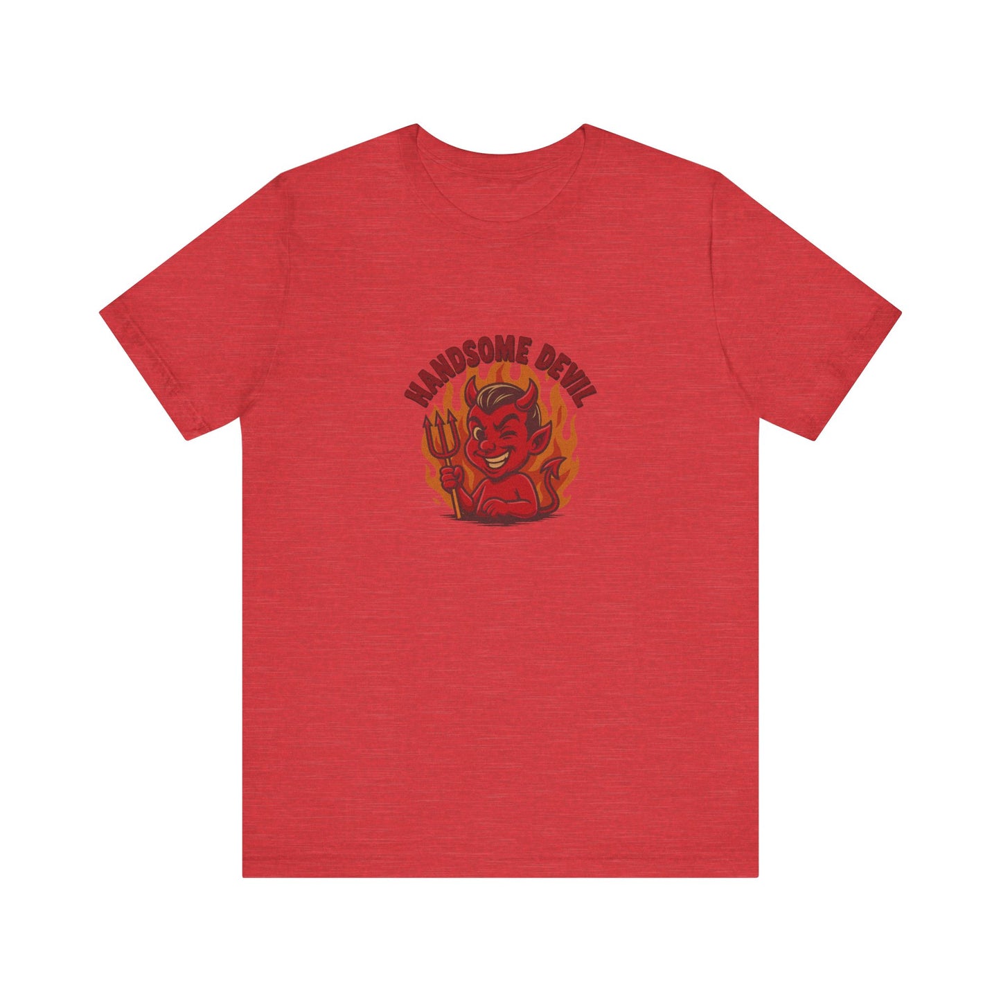 Handsome Devil — Fiery Retro Halloween Tee (Light)