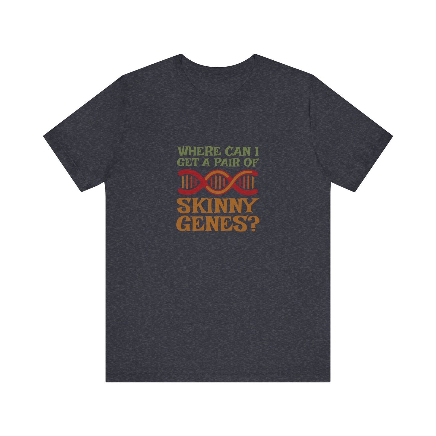 Pair of Skinny Genes (Colorful) — Retro Graphic Tee (Dark)