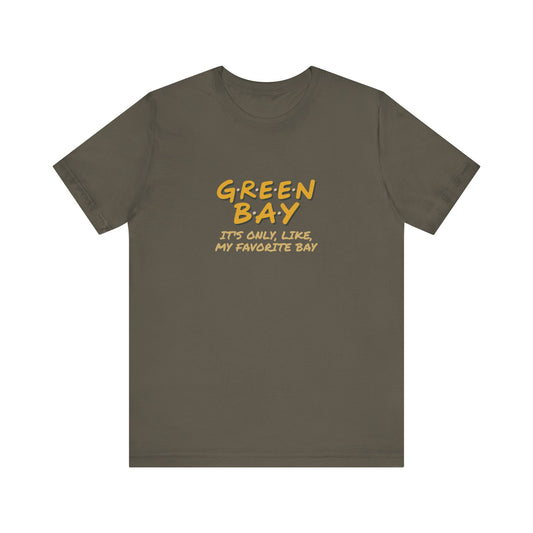 Green Bay (My Favorite Bay) — Phoebe Buffay Football Tee (Dark)