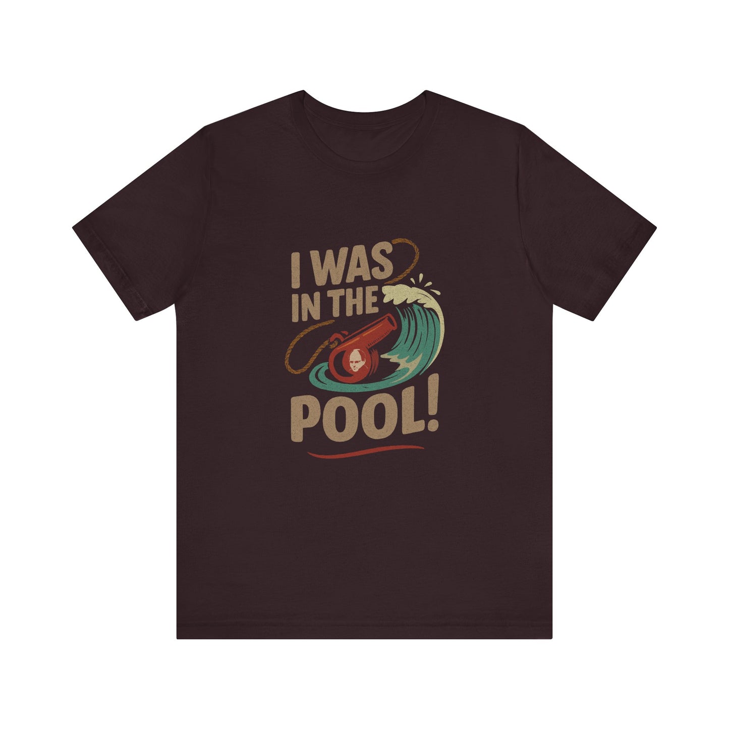 I Was in the Pool! — George Costanza Shrinkage Retro Tee (Dark)
