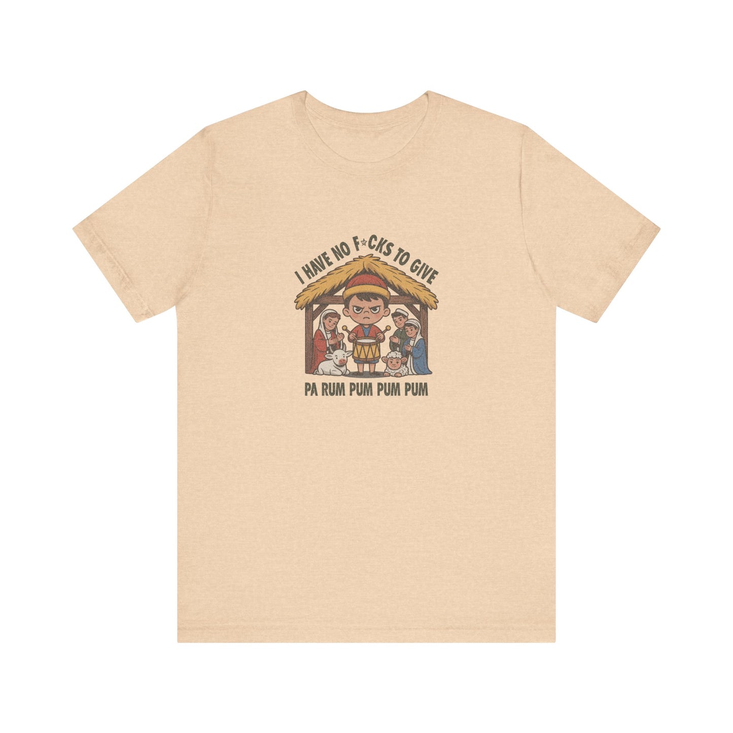 I Have No F*cks to Give — Little Drummer Boy Retro Tee (Light)