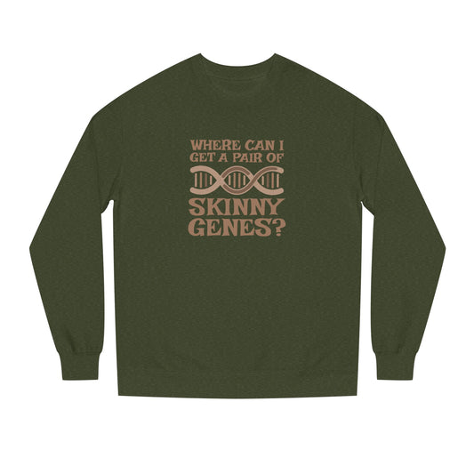 Pair of Skinny Genes — Retro Graphic Sweatshirt (Dark)