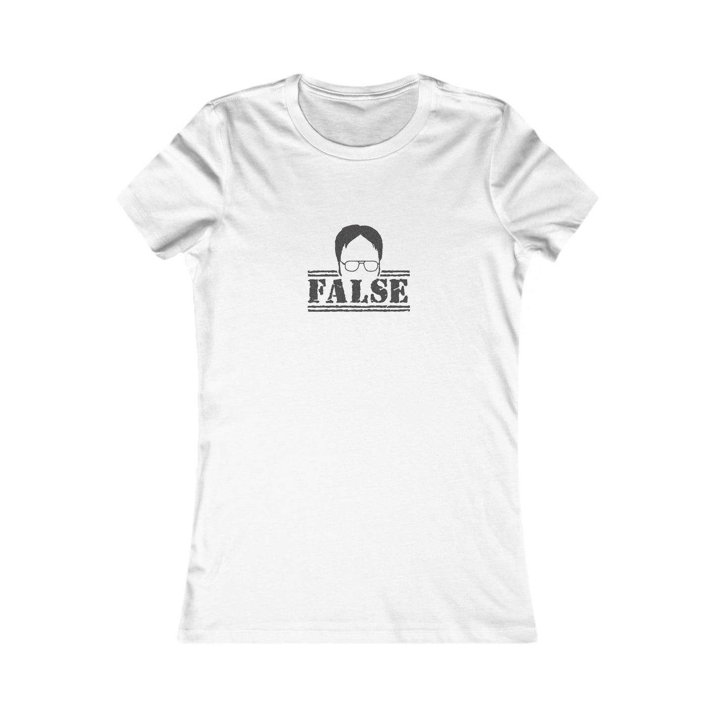 Dwight Schrute FALSE — The Office-Inspired Women's Tee (Light)