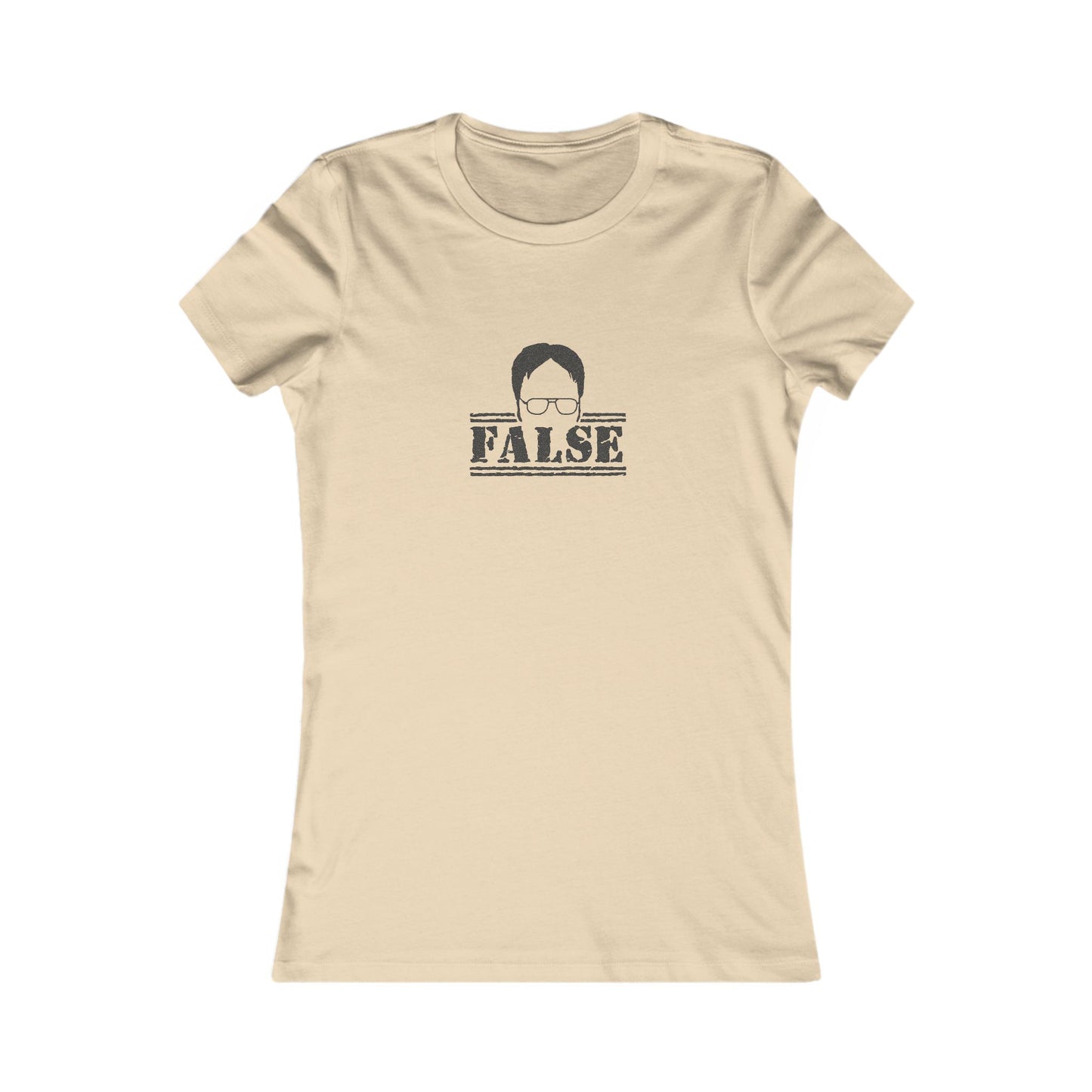 Dwight Schrute FALSE — The Office-Inspired Women's Tee (Light)