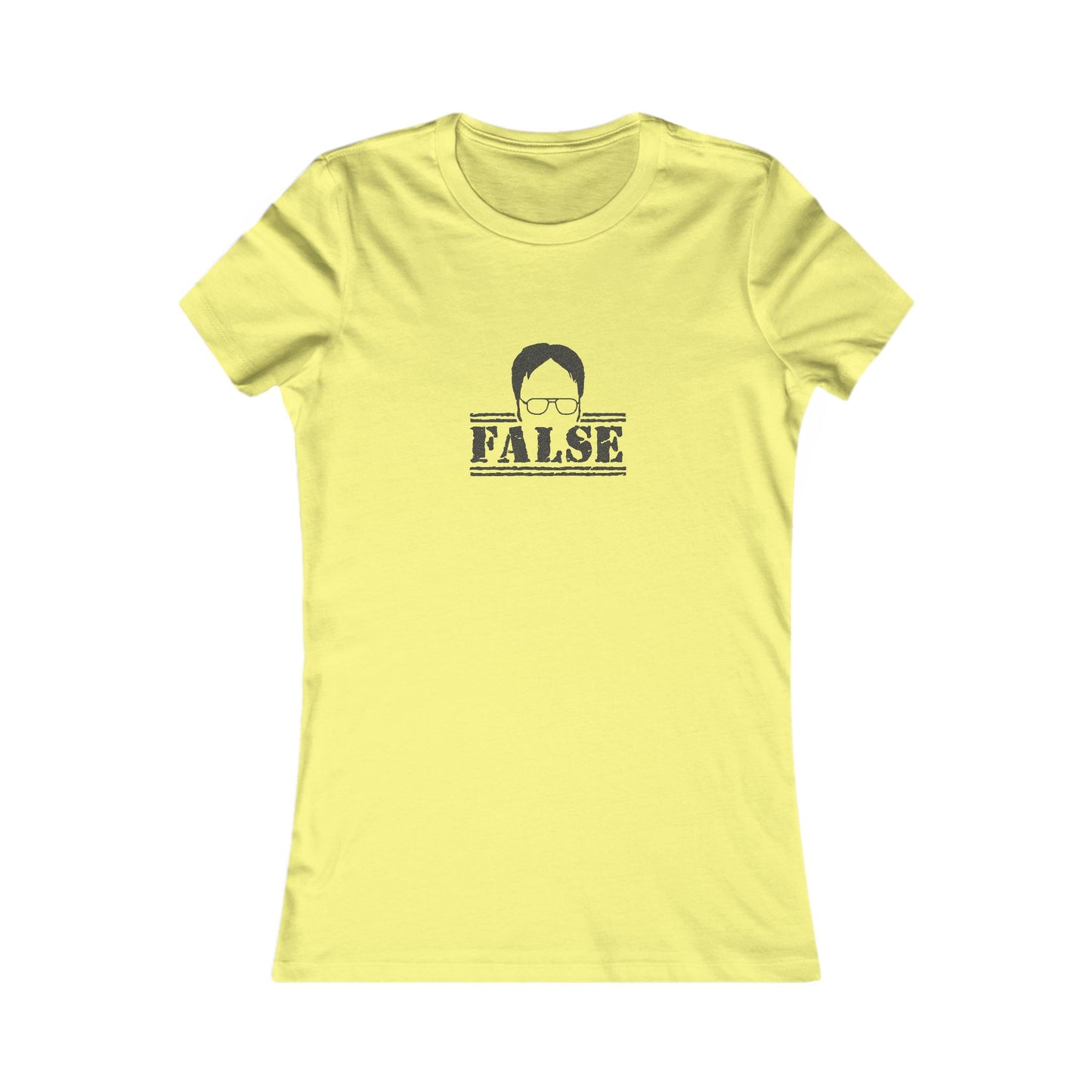 Dwight Schrute FALSE — The Office-Inspired Women's Tee (Light)