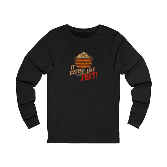 It Tastes Like Feet! — Thanksgiving Trifle Retro Long Sleeve (Dark)