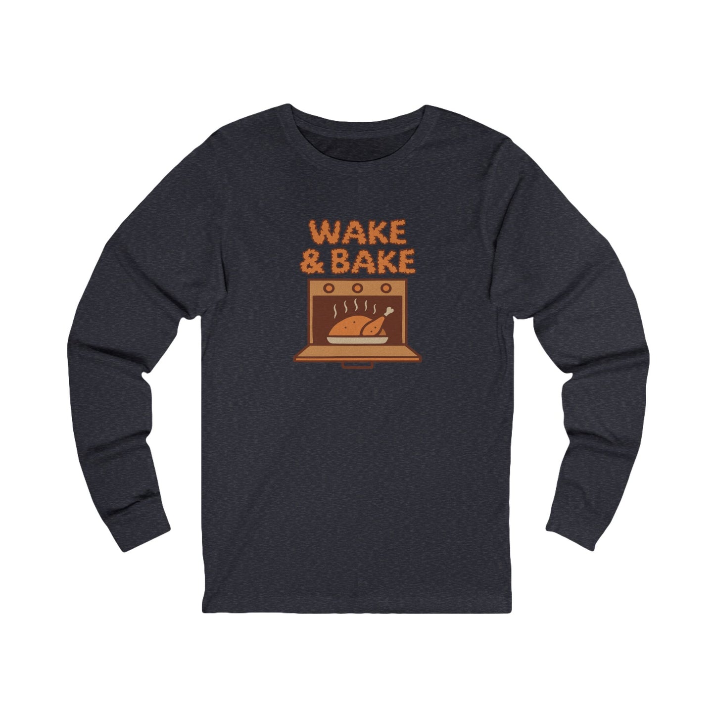 Wake & Bake — Retro Thanksgiving Turkey Long Sleeve (Dark)