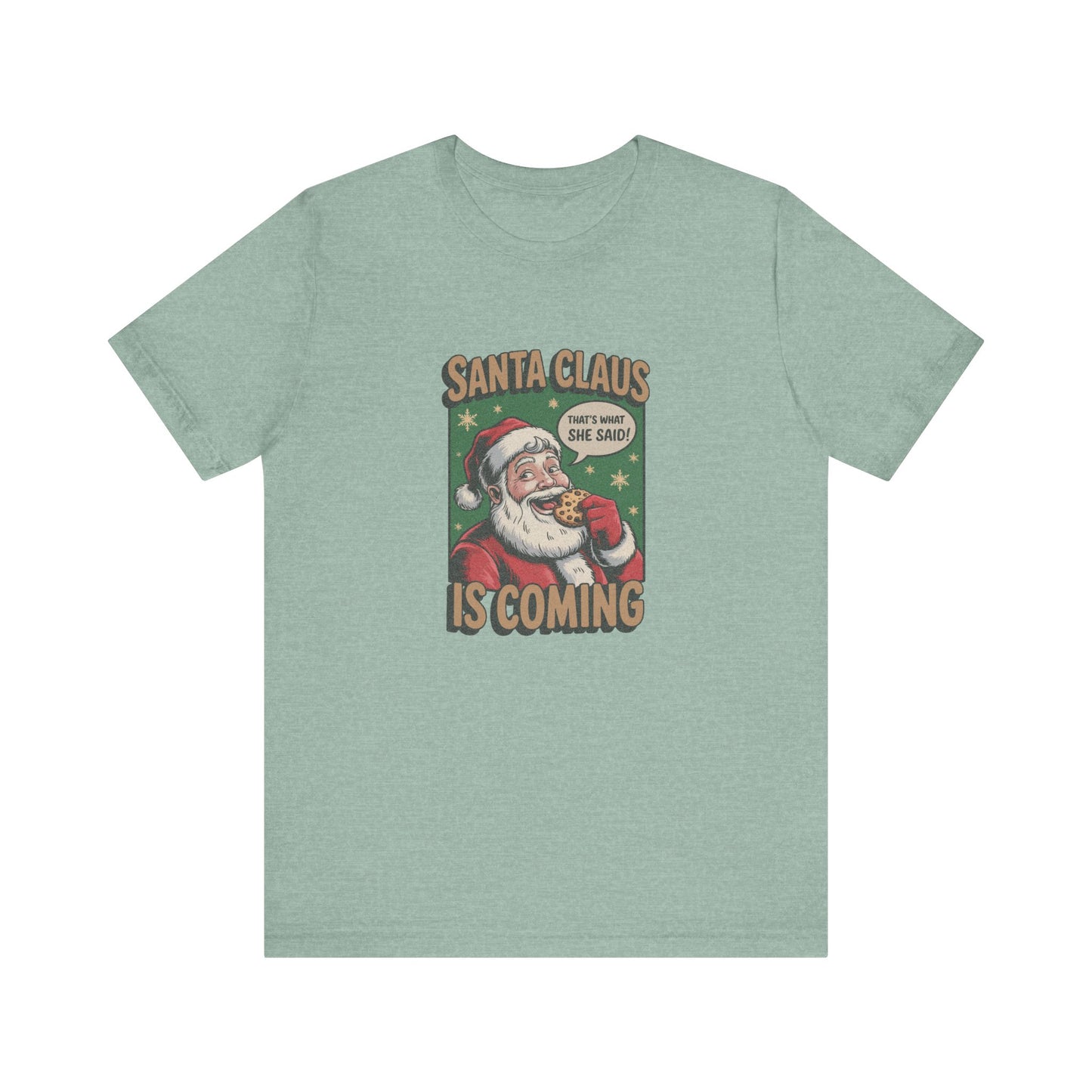 Santa Claus is Coming — Vintage Christmas Tee (Light)