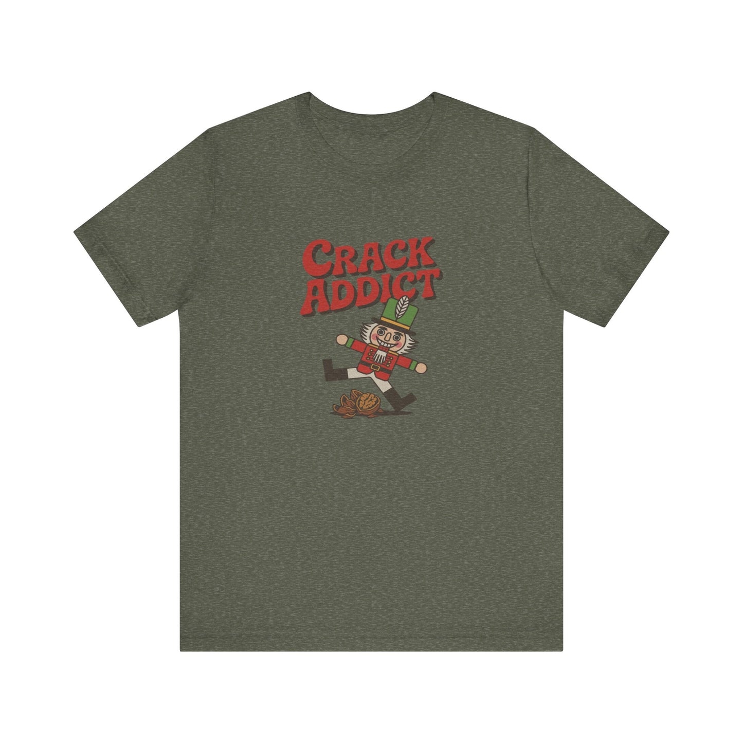 Crack Addict Nutcracker (Unhinged Remix) — Retro Tee (Dark)