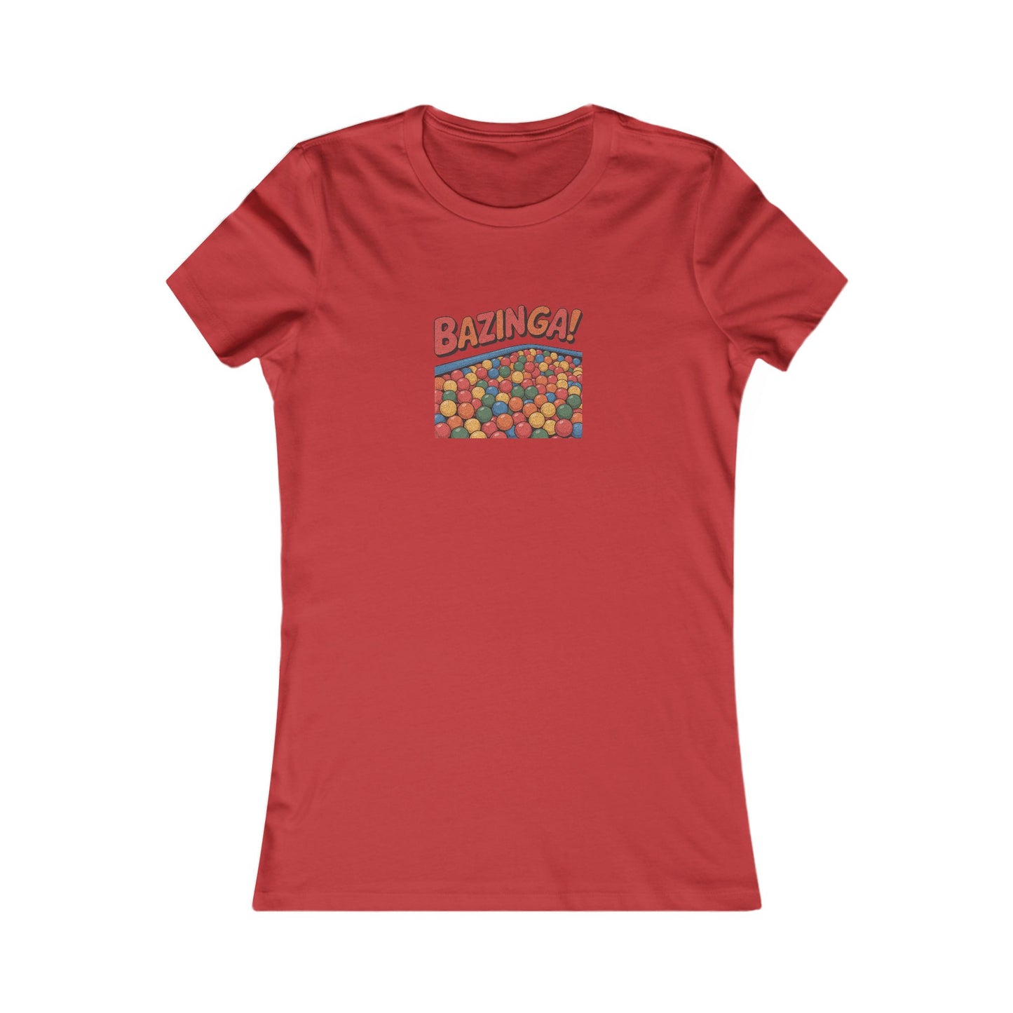 Bazinga! Ball Pit — Big Bang Theory Retro Women's Tee (Light)