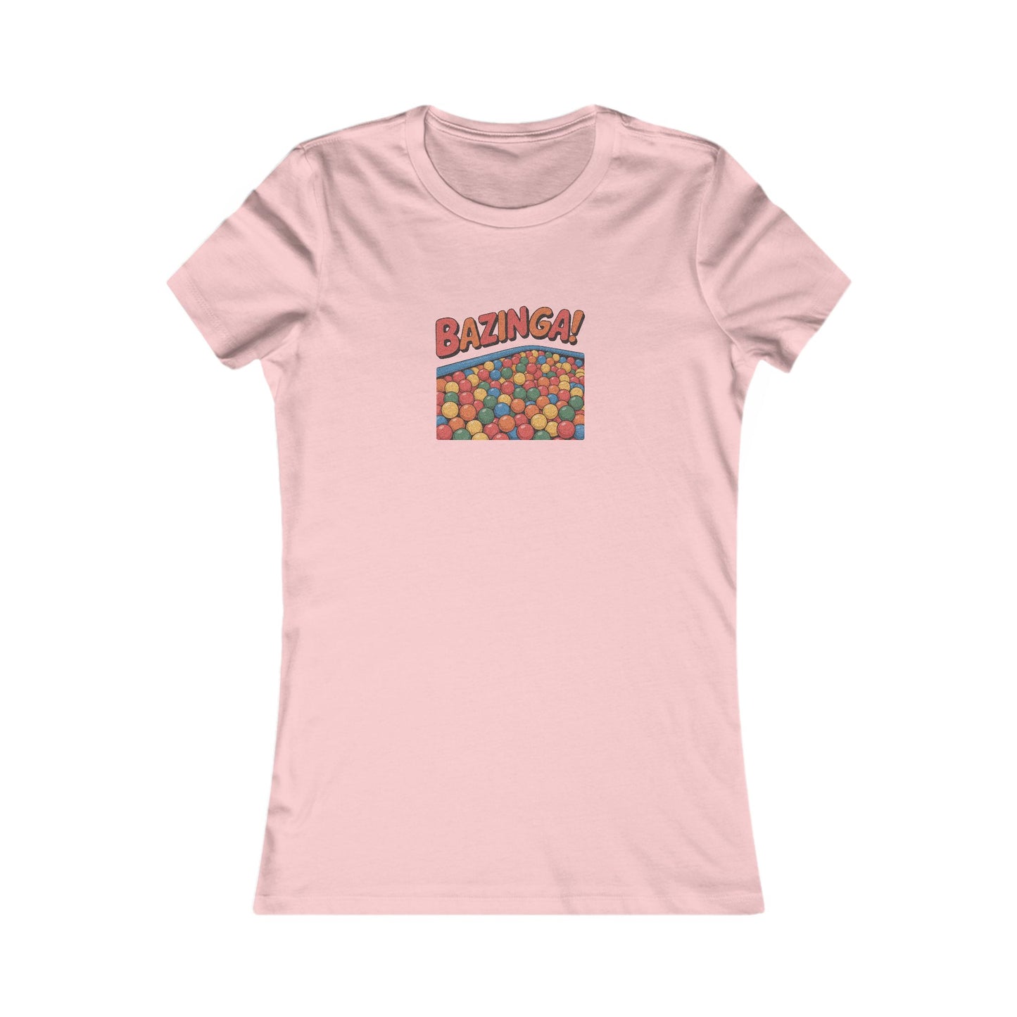 Bazinga! Ball Pit — Big Bang Theory Retro Women's Tee (Light)