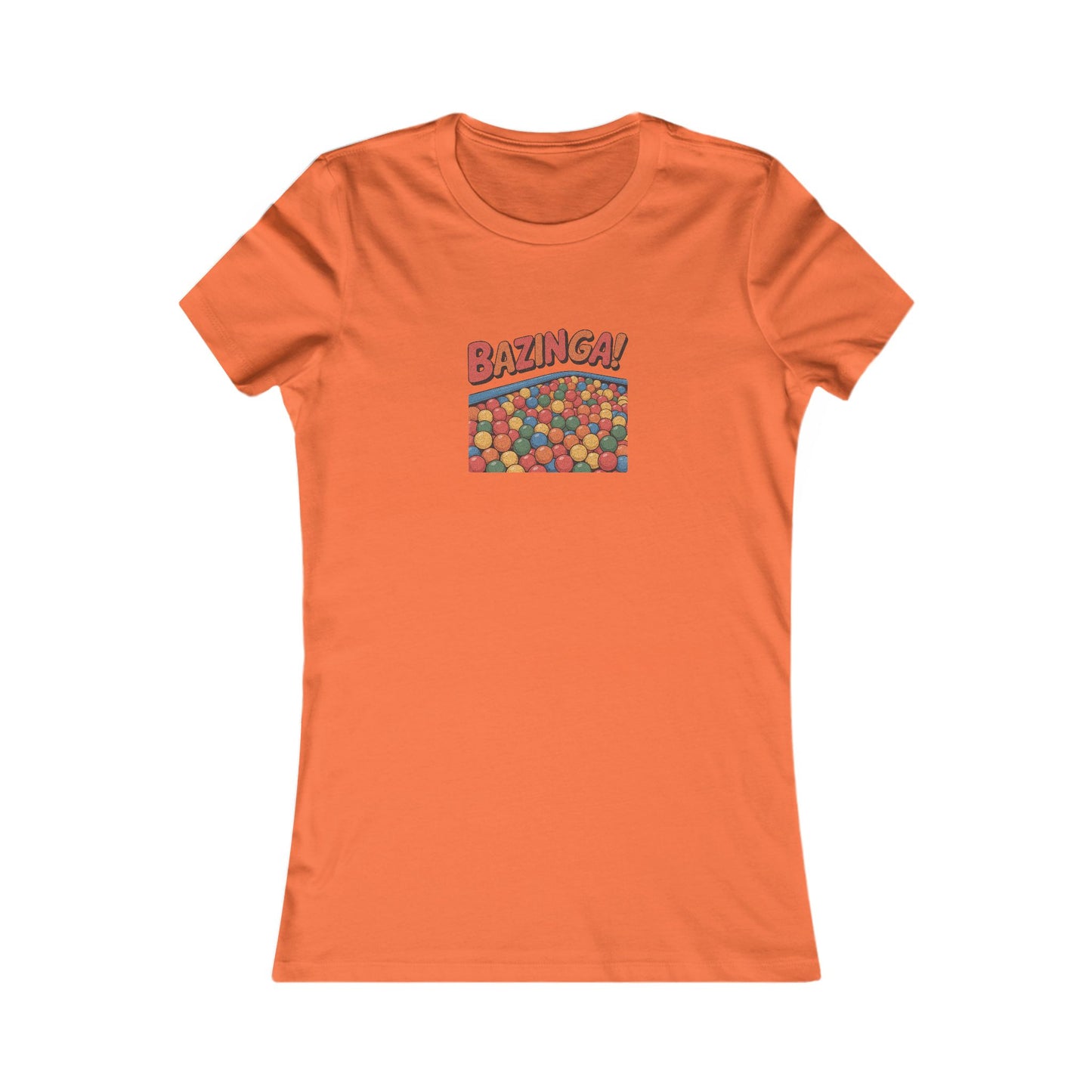 Bazinga! Ball Pit — Big Bang Theory Retro Women's Tee (Light)
