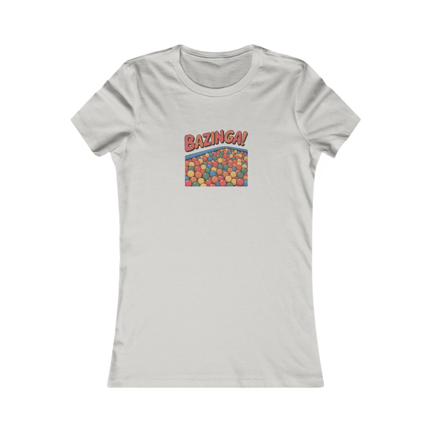 Bazinga! Ball Pit — Big Bang Theory Retro Women's Tee (Light)