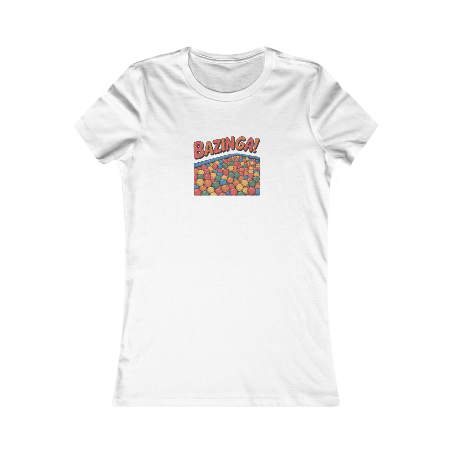 Bazinga! Ball Pit — Big Bang Theory Retro Women's Tee (Light)
