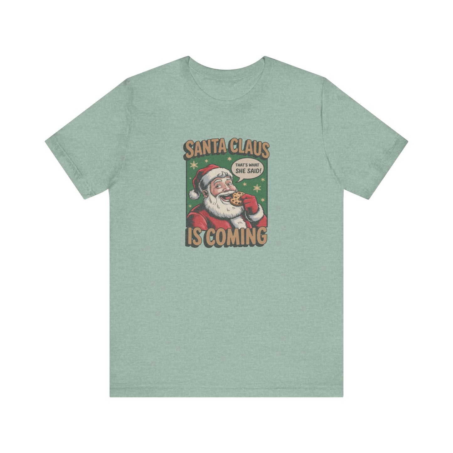 Santa Claus is Coming — Vintage Christmas Tee (Light)