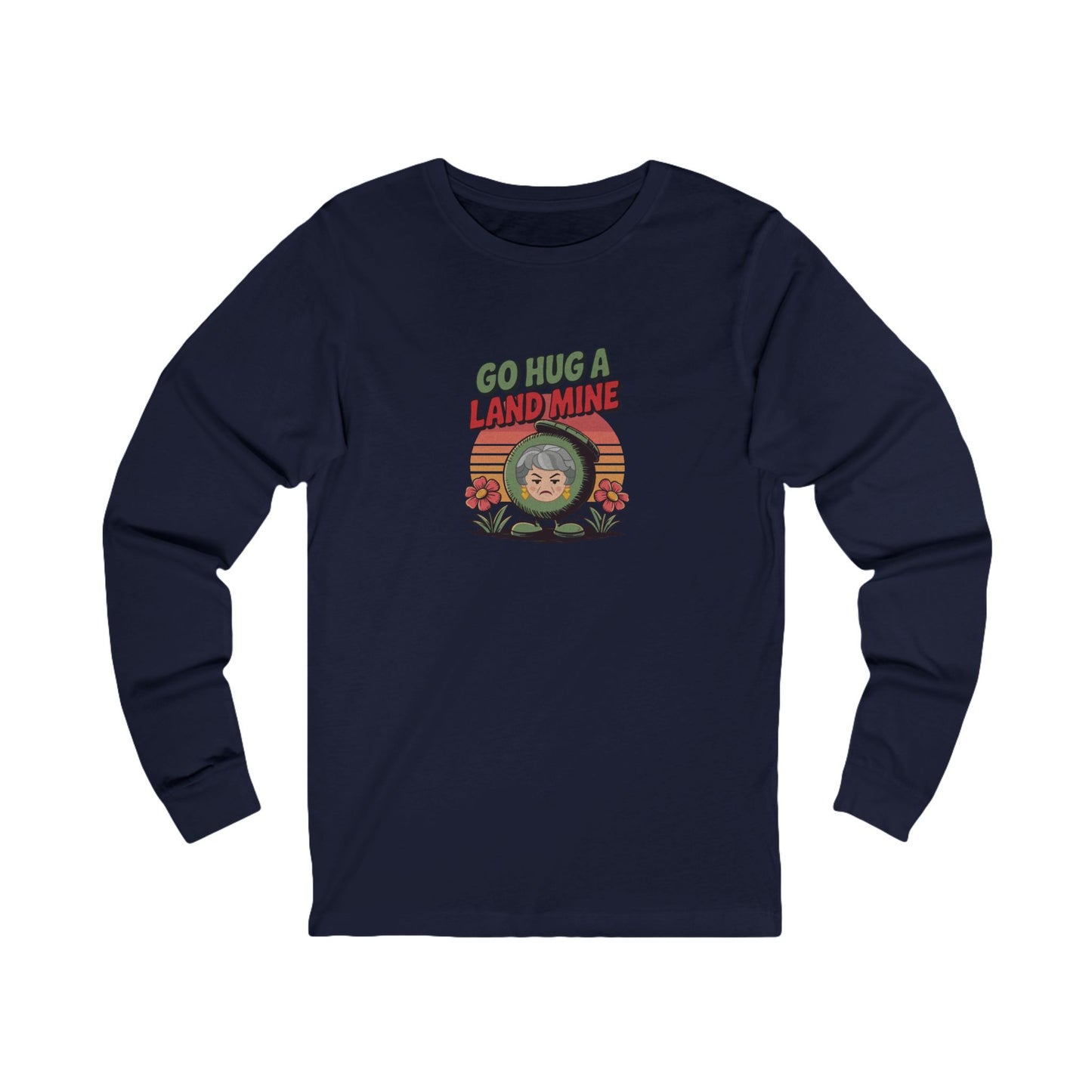 Go Hug a Land Mine — Dorothy Zbornak Retro Long Sleeve (Dark)