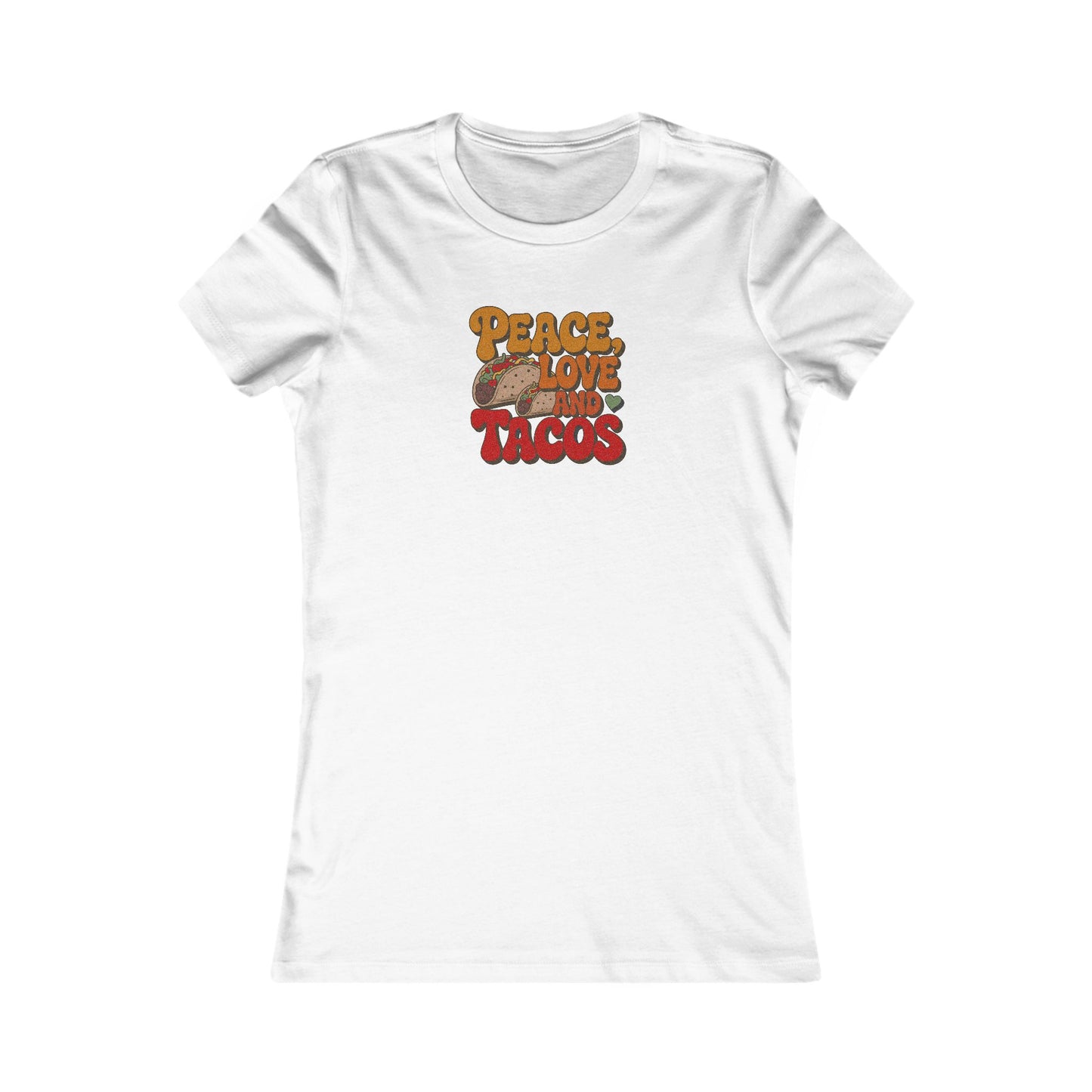 Peace, Love, and Tacos — Retro Foodie Women's Tee (Light)