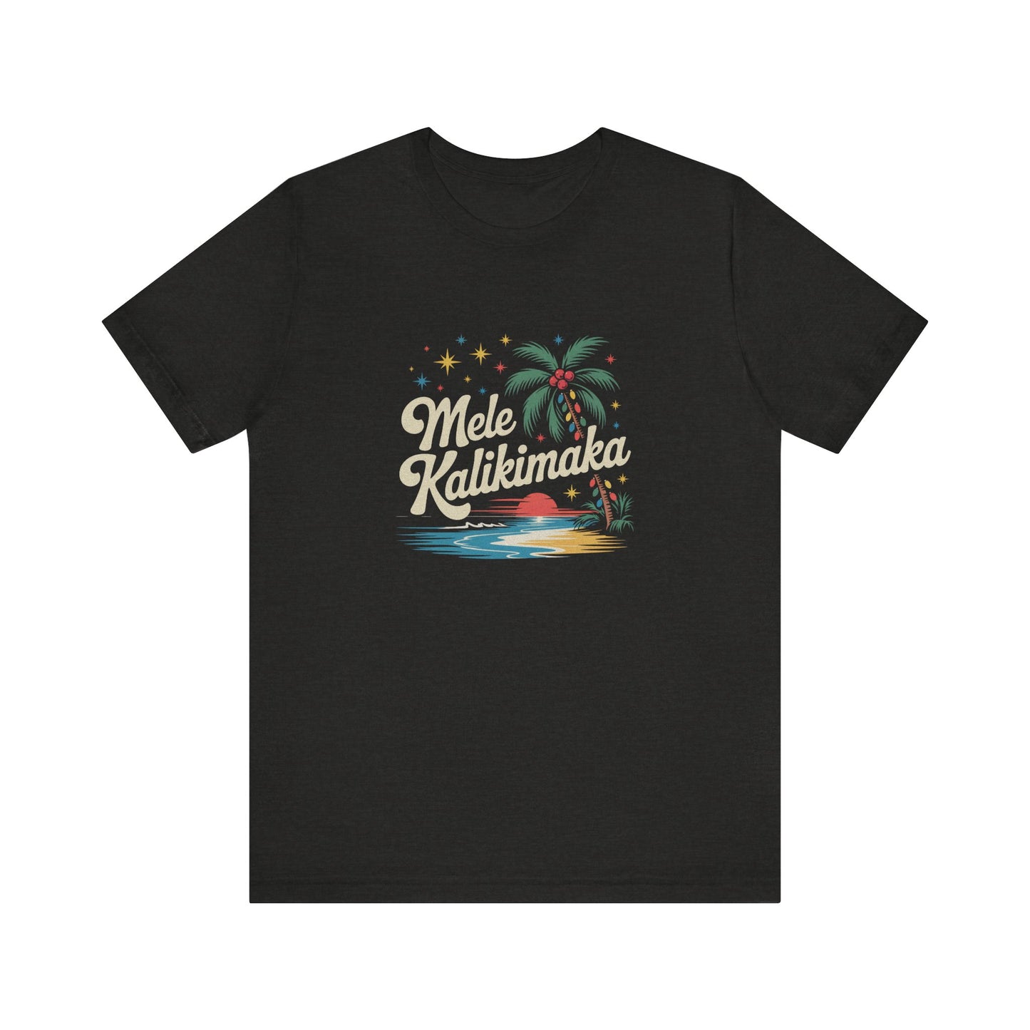 Mele Kalikimaka — Retro Hawaiian Christmas Tee (Dark)