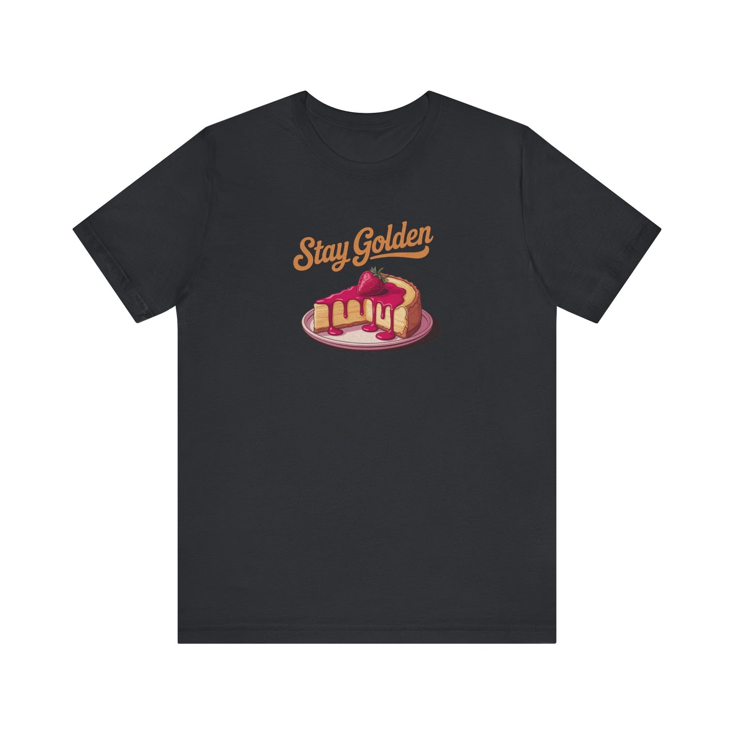 Stay Golden — Retro Cheesecake Graphic Tee (Dark)