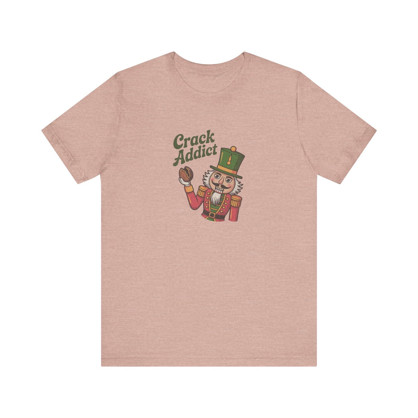 Crack Addict Nutcracker — Vintage Christmas Retro Tee (Light)