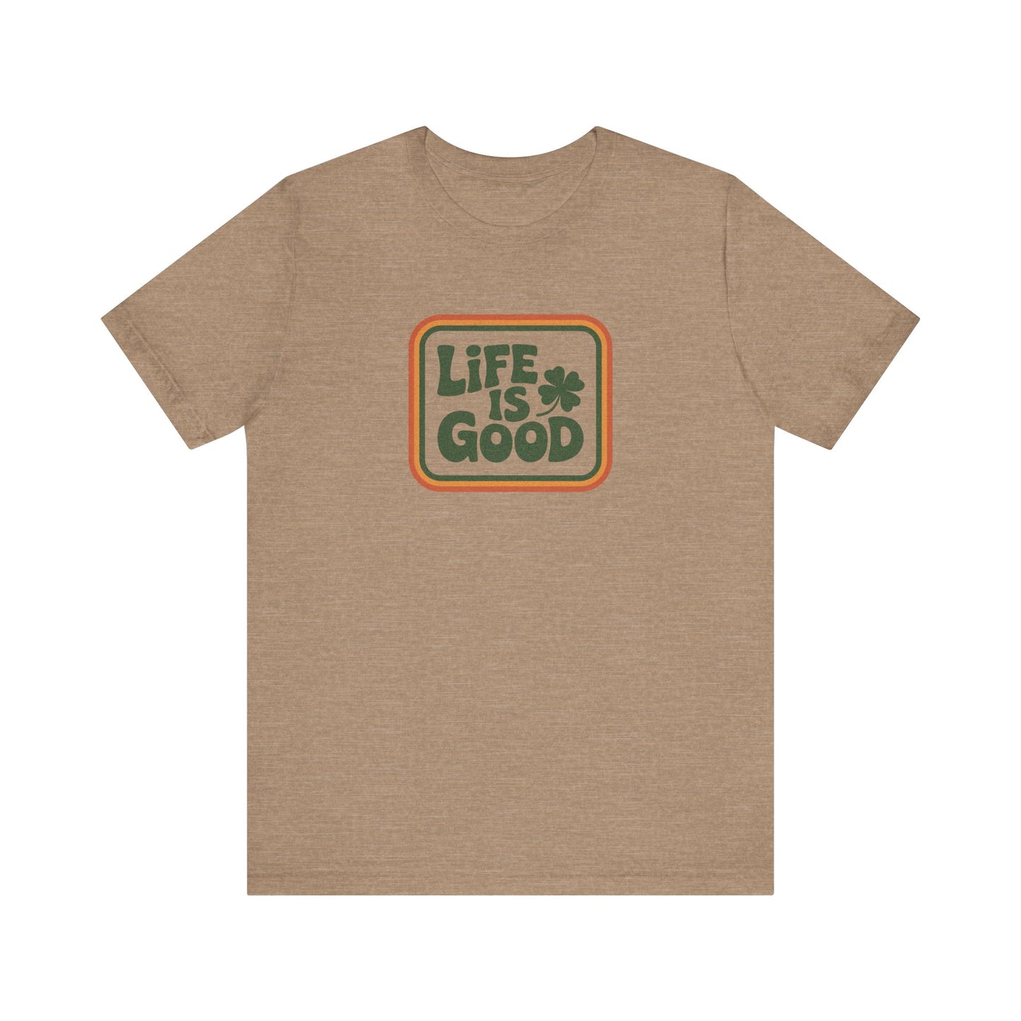 Life Is Good, Shamrock Style — St. Patrick’s Retro Tee (Light)