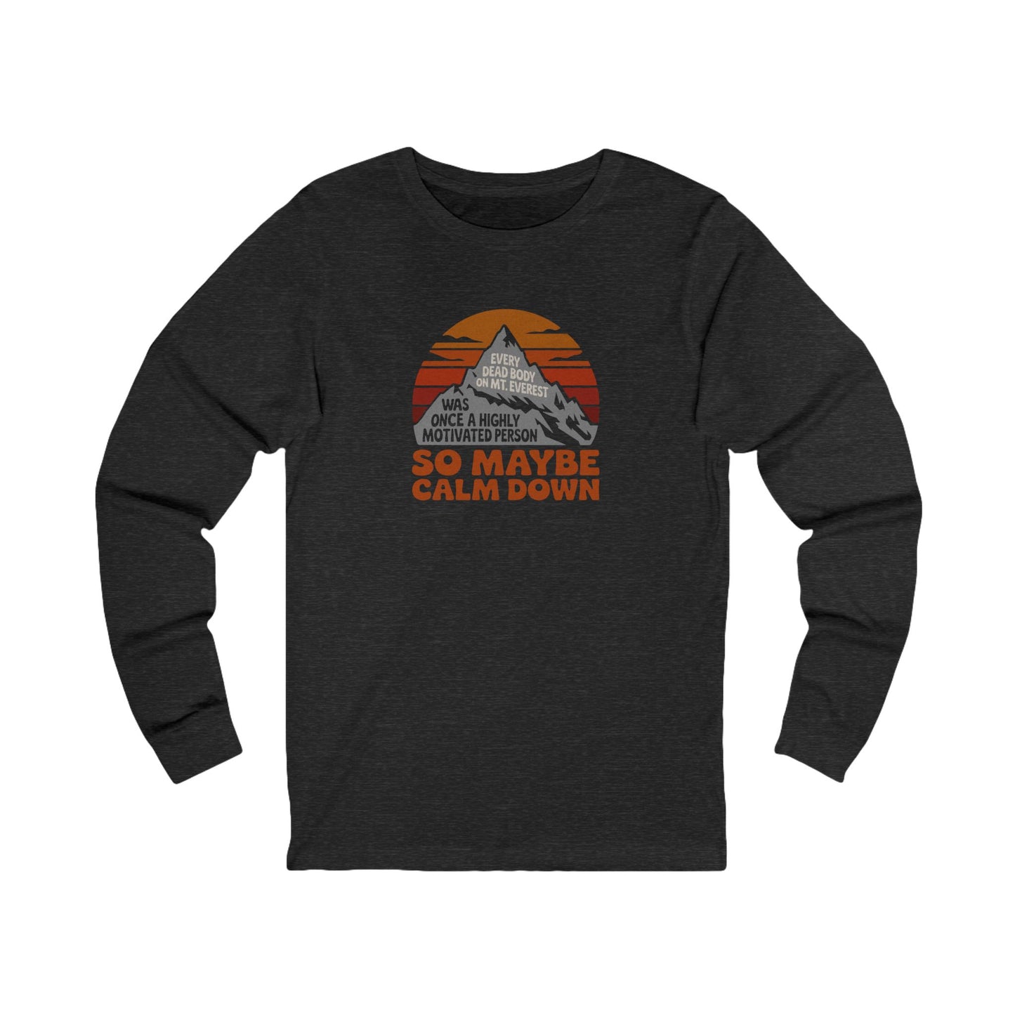 Everything in Moderation (Especially Fitness) – Mount Everest Retro Long Sleeve (Dark)