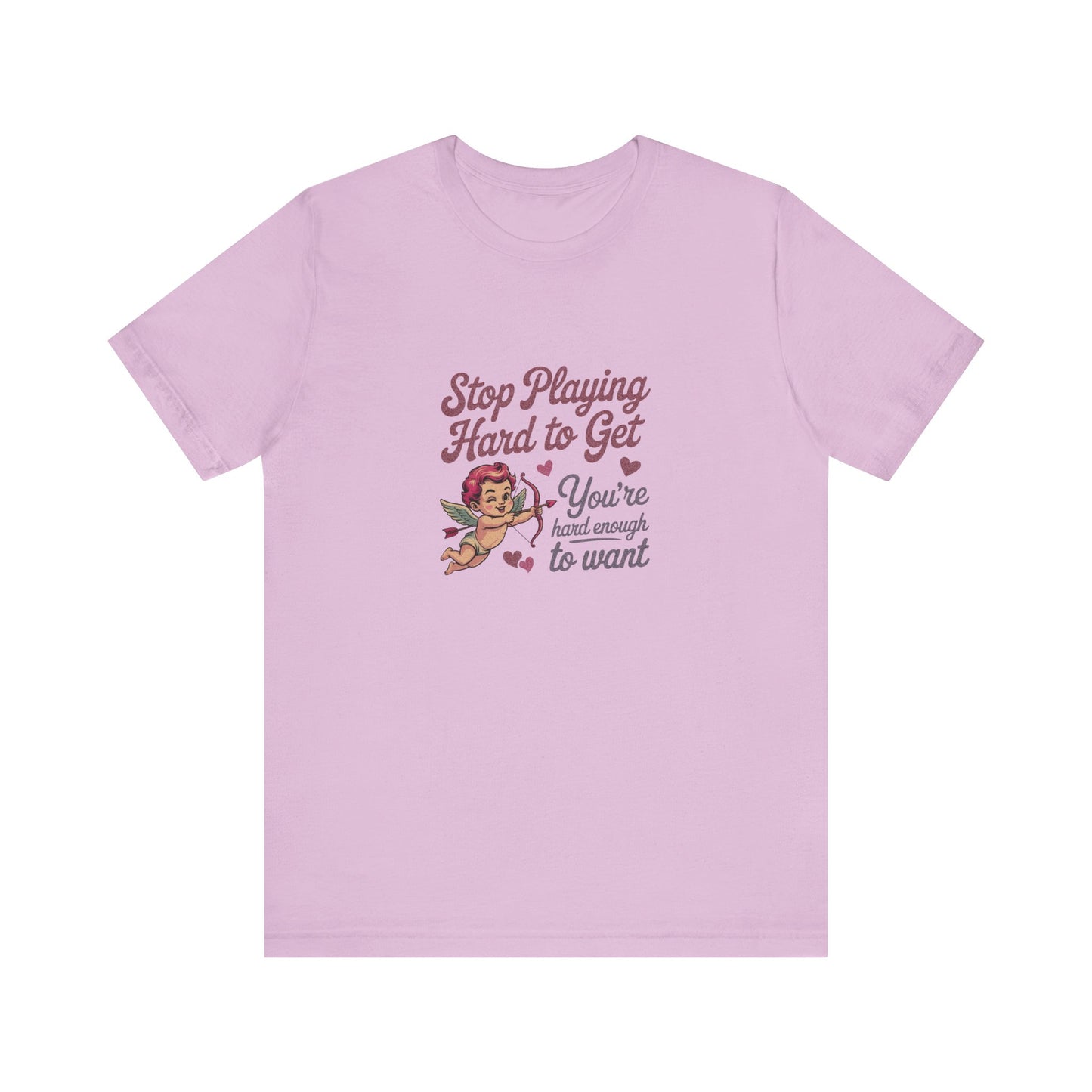 Stop Playing Hard to Get — Retro Cupid Tee (Light)