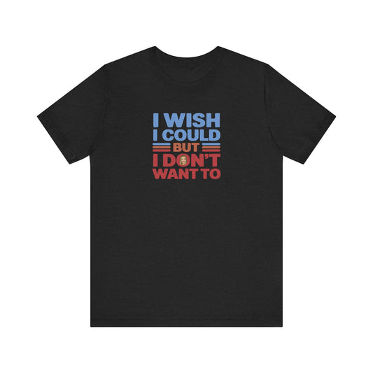 I Wish I Could, But I Don't Want To — Phoebe Buffay Retro Tee (Dark)