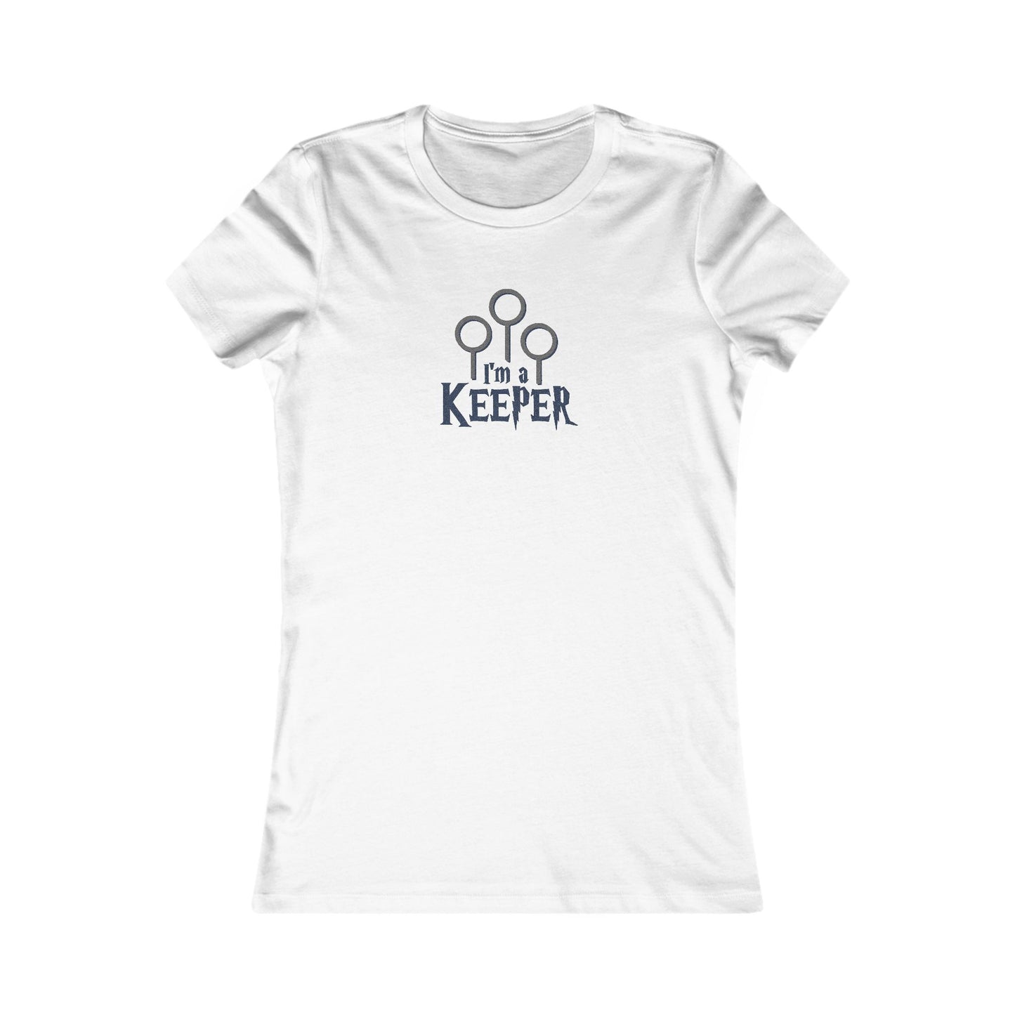 I’m a Keeper — Harry Potter Quidditch Retro Women's Tee (Light)