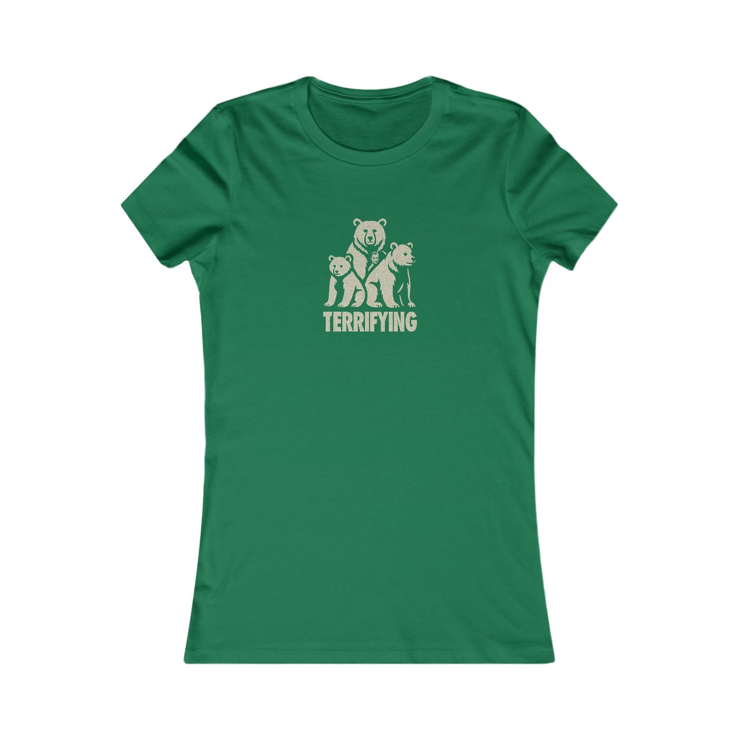 Bears Are Terrifying — Retro Silhouette Women's Tee (Dark)