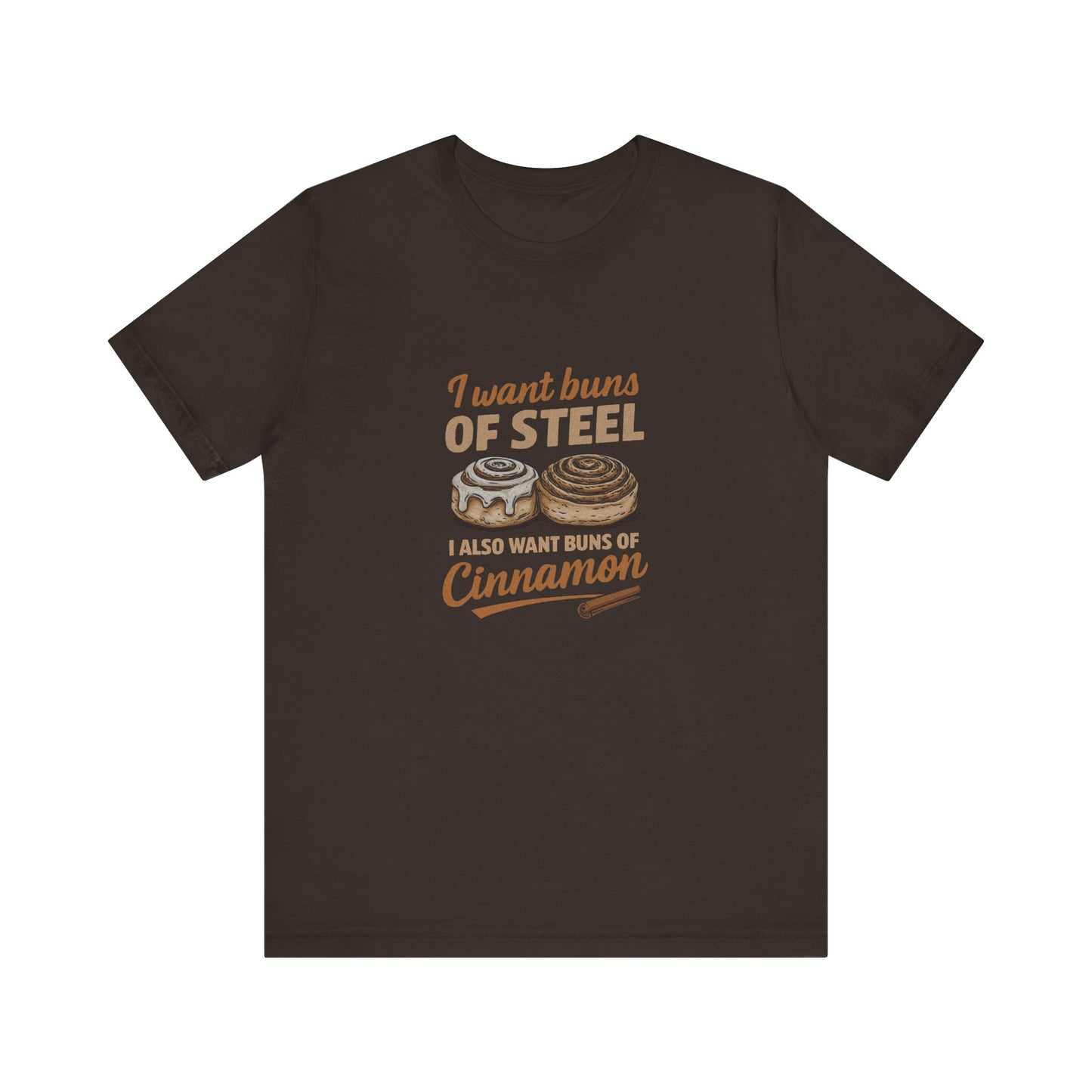 Buns of Steel (and Cinnamon) — Workout Retro Tee (Dark)