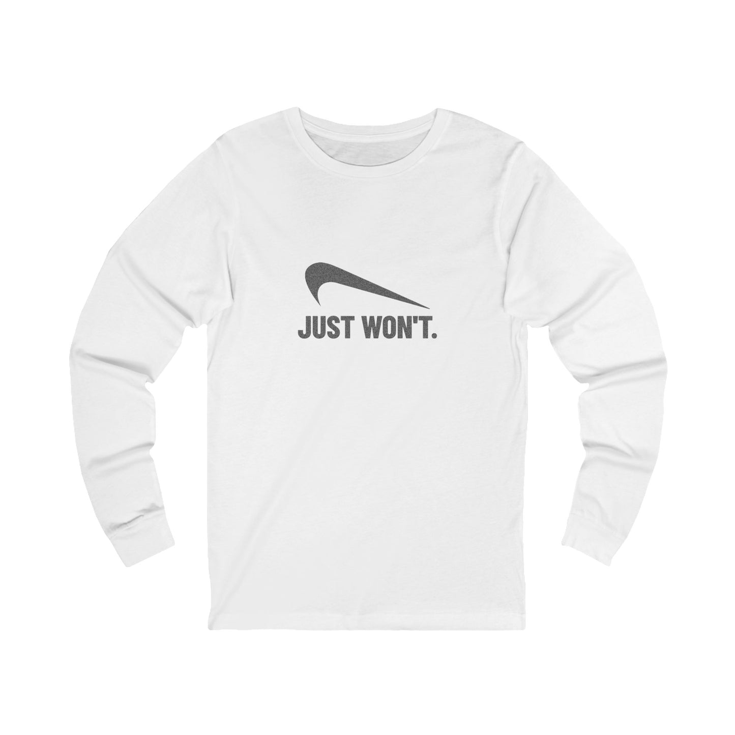 Just Won’t Athletic Parody — Retro Workout Long Sleeve (Light)