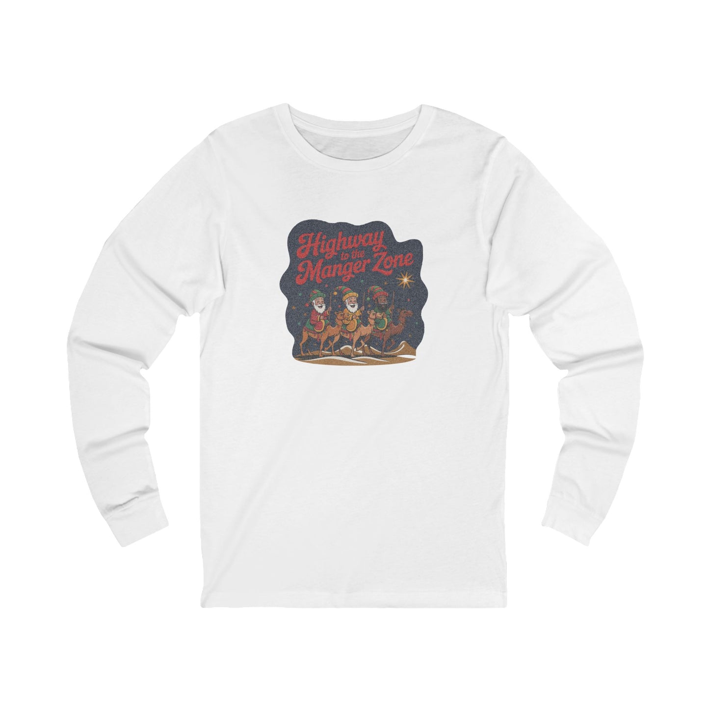 Highway to the Manger Zone — Top Gun Christmas Long Sleeve (Light)