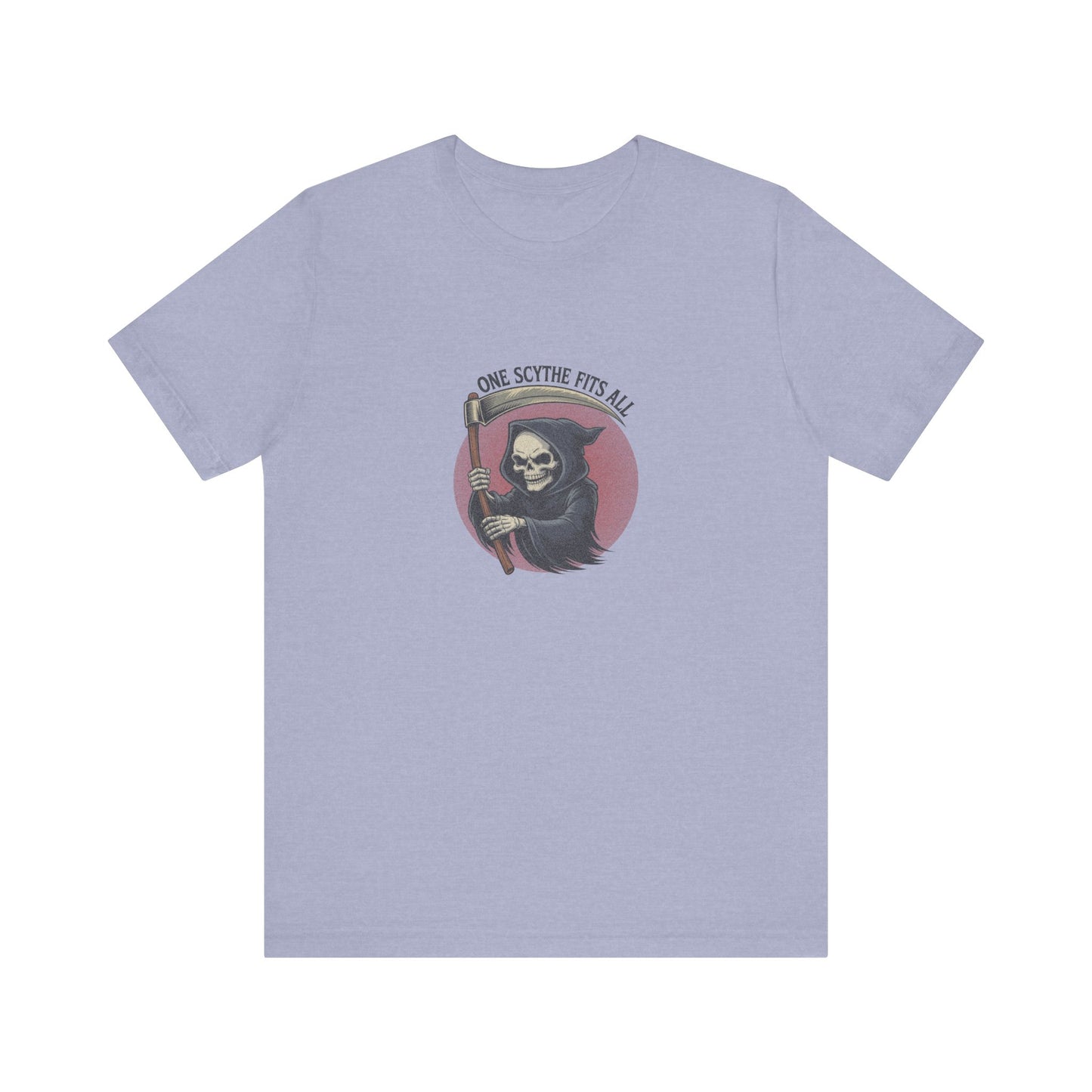 One Scythe Fits All — Grim Reaper Retro Tee (Light)