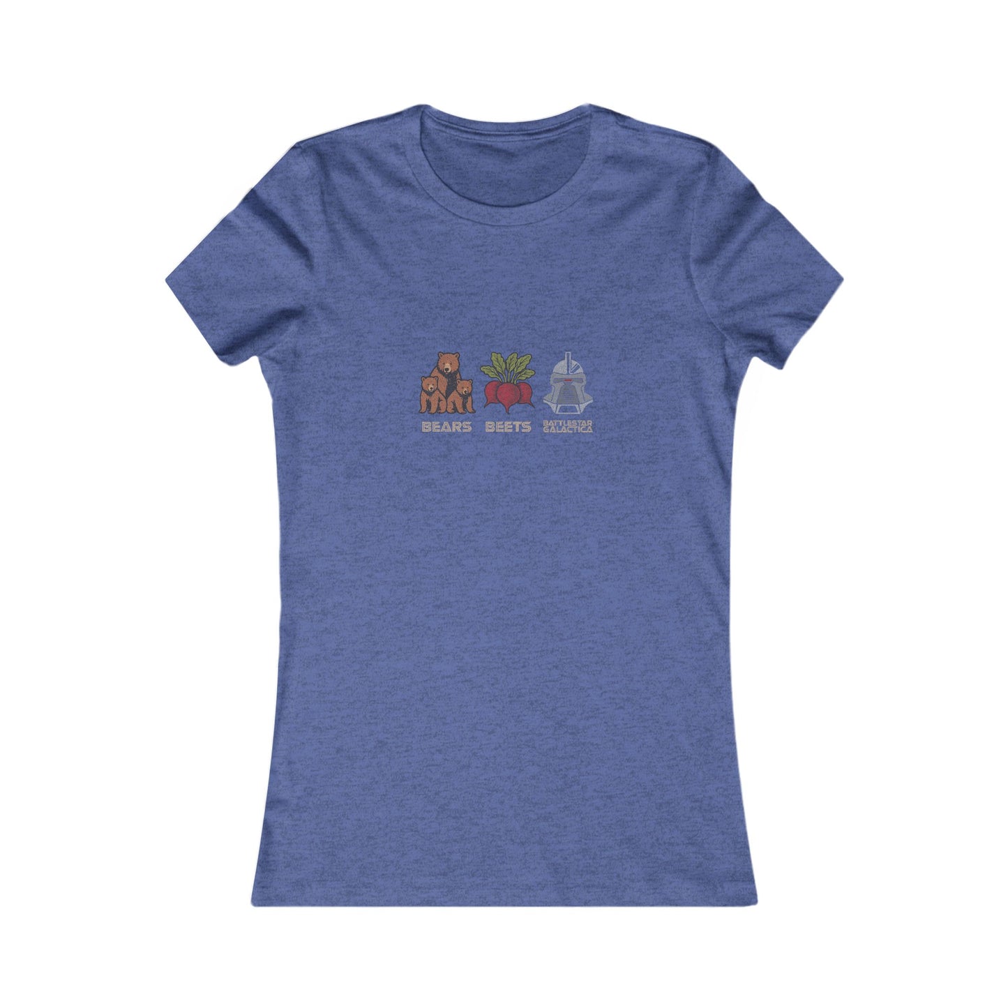 Bears, Beets, Battlestar (Captions) — Retro Women's Tee (Dark)