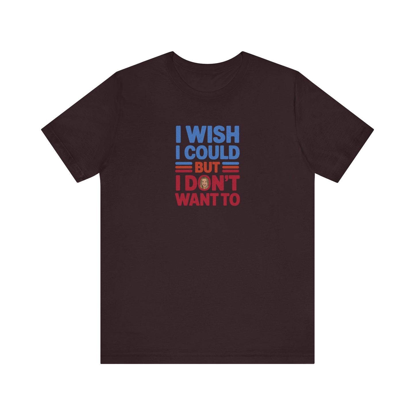 I Wish I Could, But I Don't Want To — Phoebe Buffay Retro Tee (Dark)