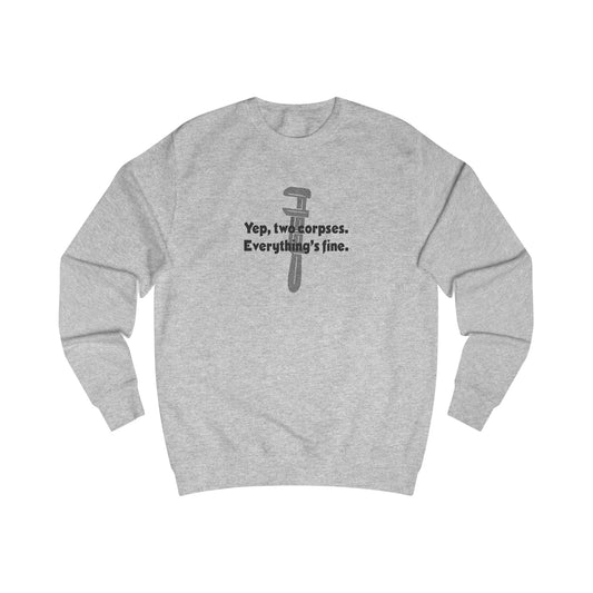 Yep, Two Corpses. Everything’s Fine — Clue Retro Sweatshirt (Light)