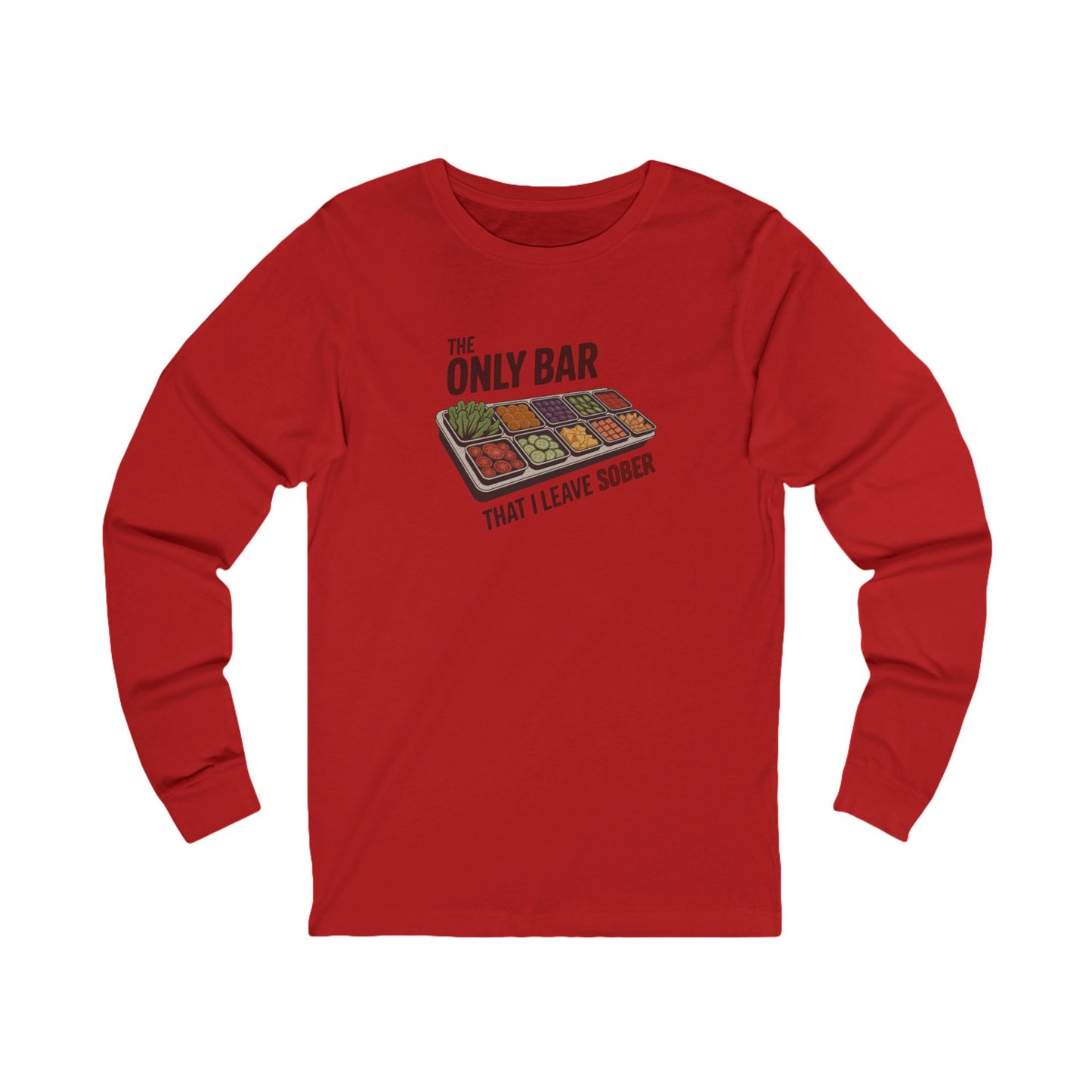 The Only Bar That I Leave Sober – Salad Bar Retro Long Sleeve (Light)