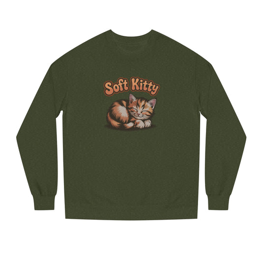 Soft Kitty Sick-Day Lullaby — Big Bang Theory Retro Sweatshirt (Dark)