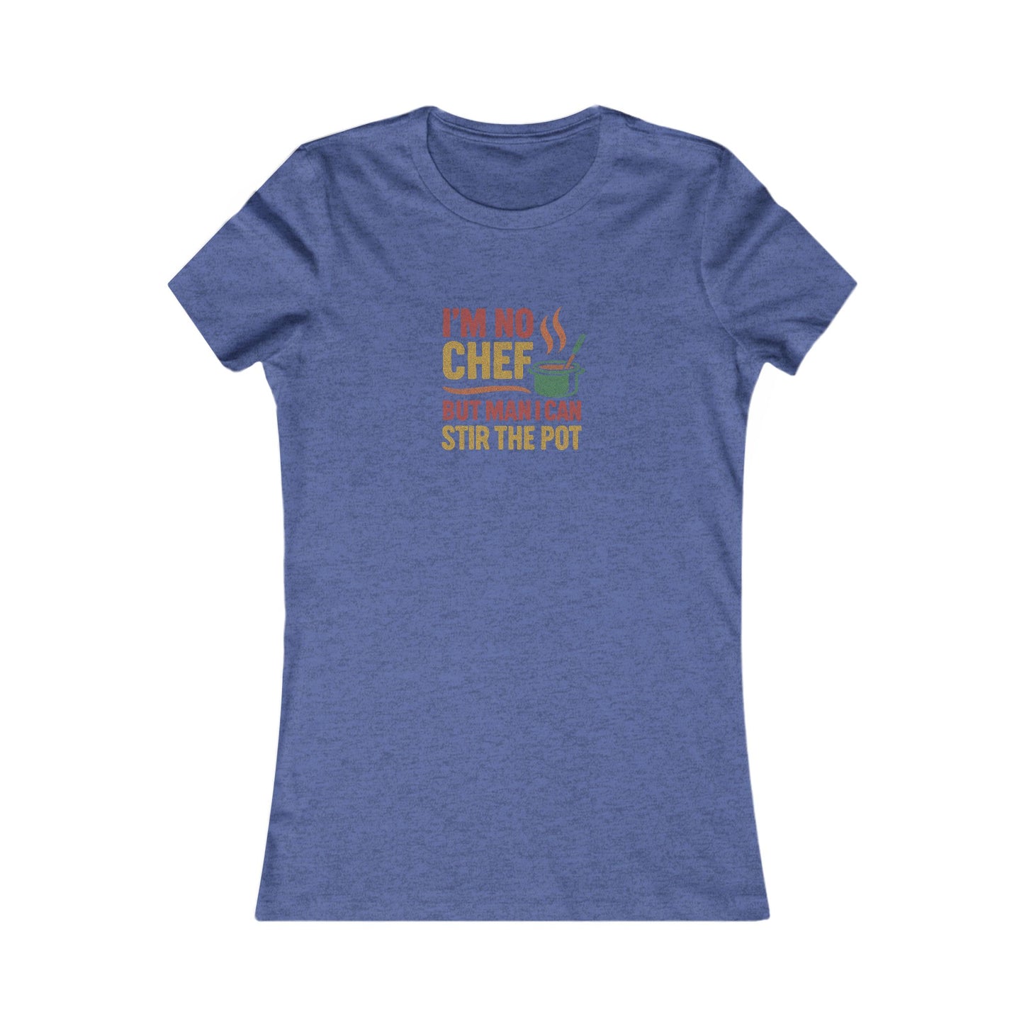 I'm No Chef, But Man I Stir the Pot — Retro Women's Tee (Dark)