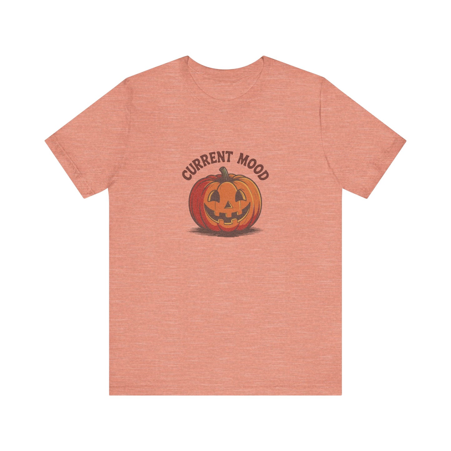 Current Mood (Classic Pumpkin) — Retro Halloween Tee (Light)