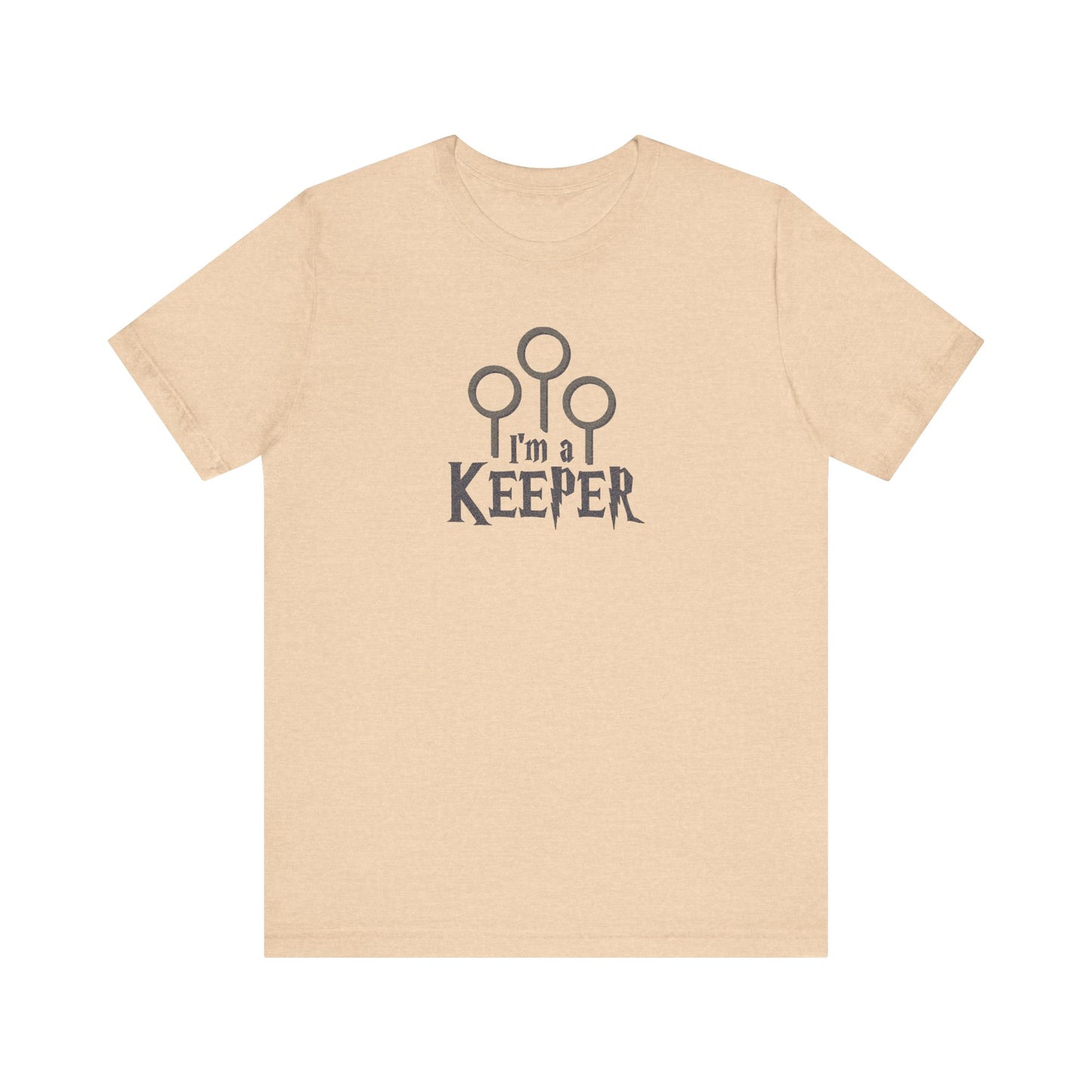 I’m a Keeper — Harry Potter Quidditch Retro Tee (Light)