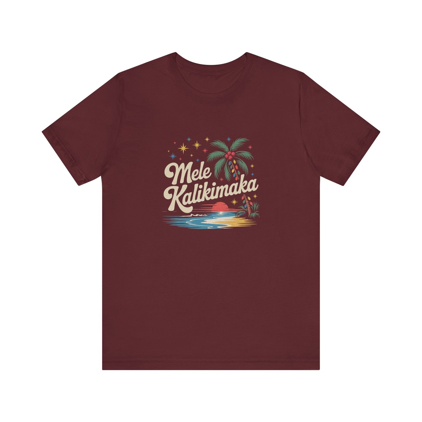 Mele Kalikimaka — Retro Hawaiian Christmas Tee (Dark)