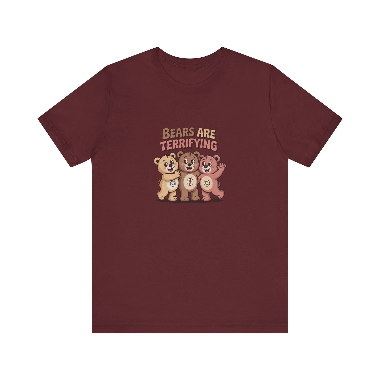 Bears Are Terrifying (Cute Remix) — Retro Tee (Dark)