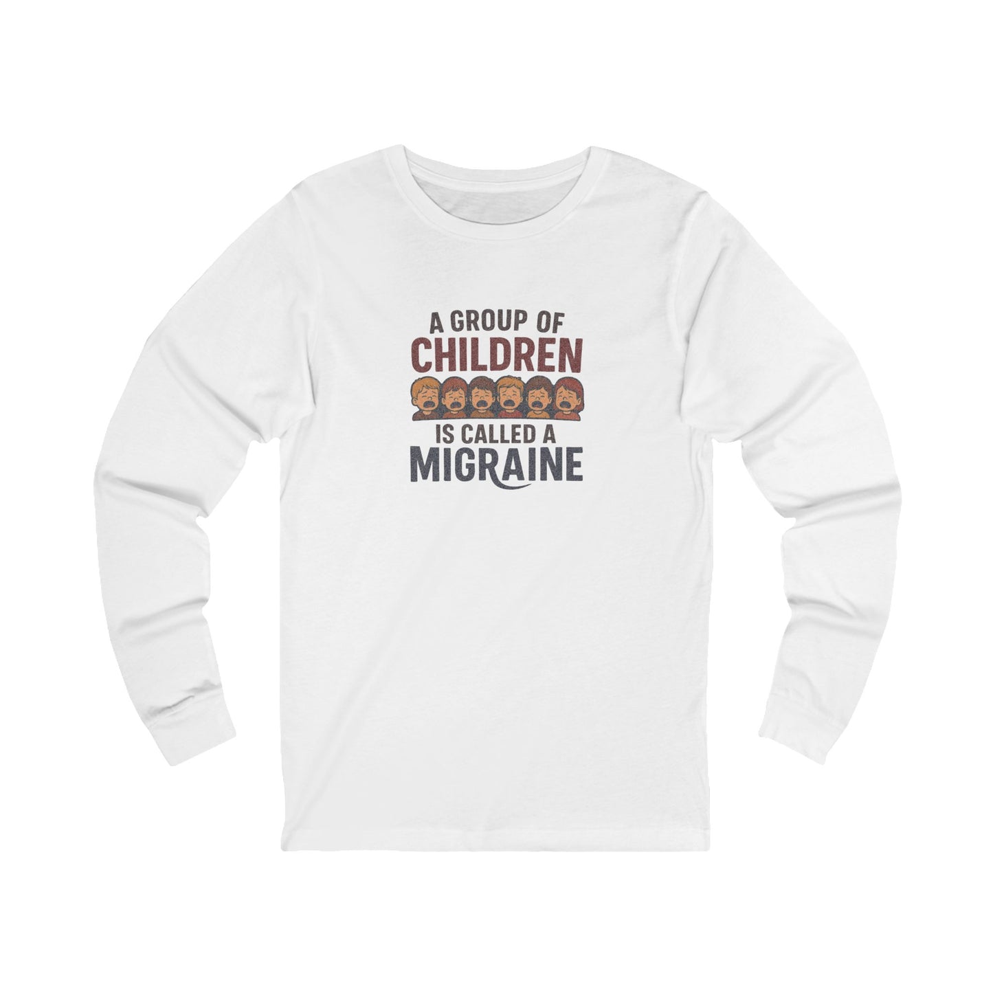 A Group of Children is Called a Migraine — Retro Long Sleeve (Light)